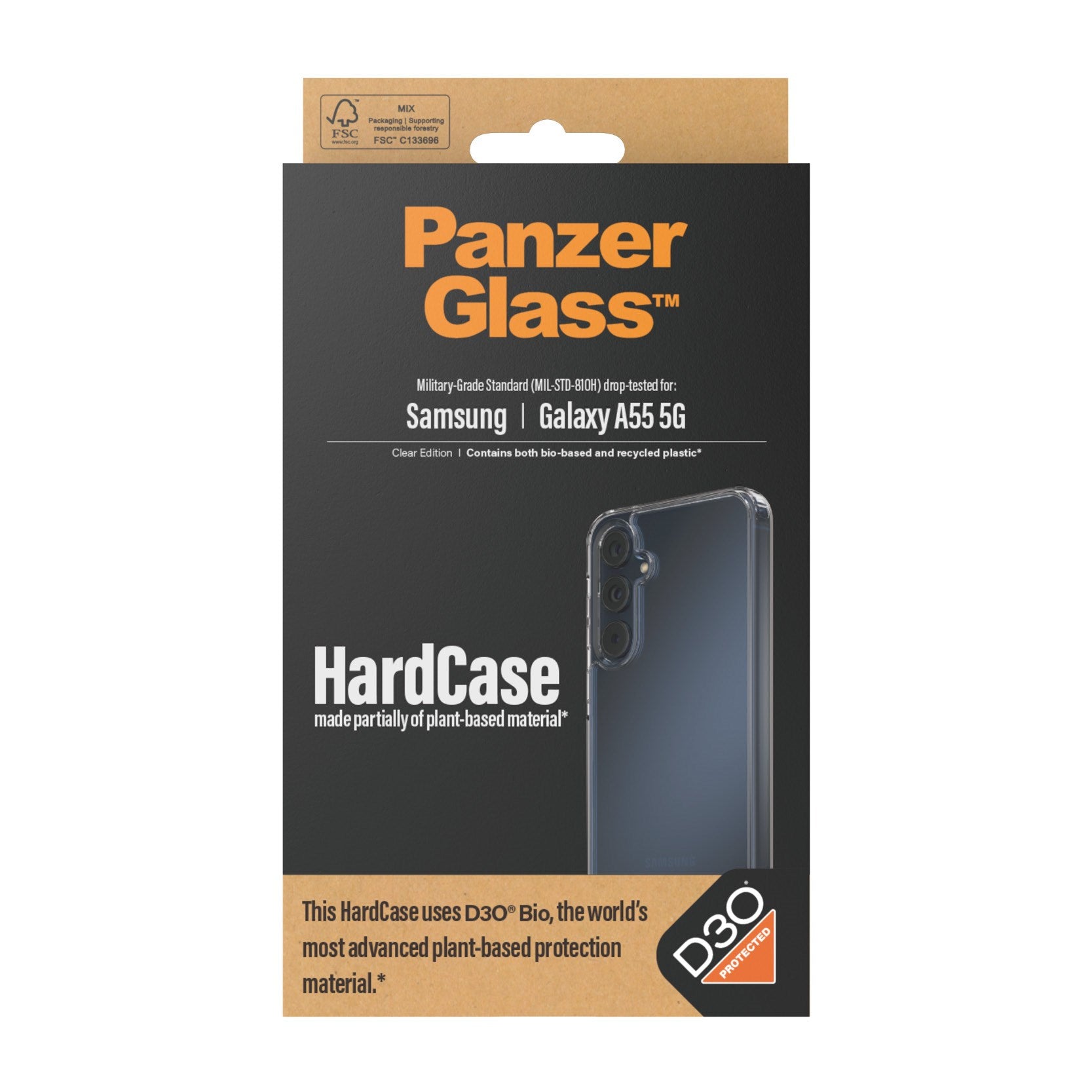 PanzerGlass® HardCase Transparent w. D3O® Samsung Galaxy A55 5G