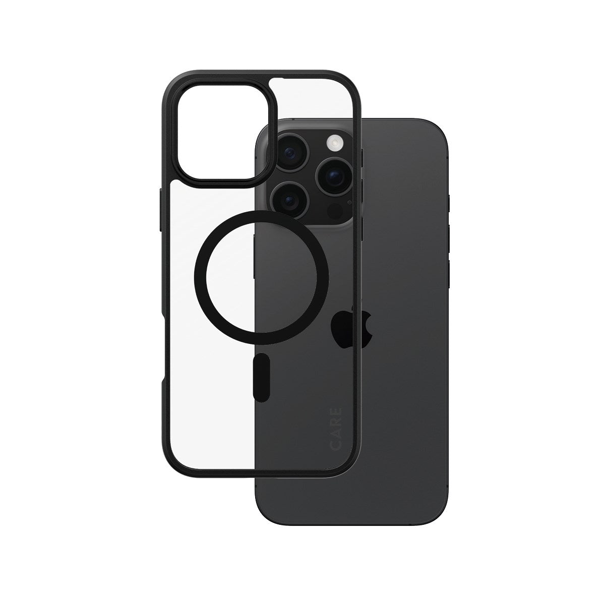 CARE by PanzerGlass® Flagship Case Transparent Urban Combat w. Black Frame & MagSafe iPhone 16 Pro Max