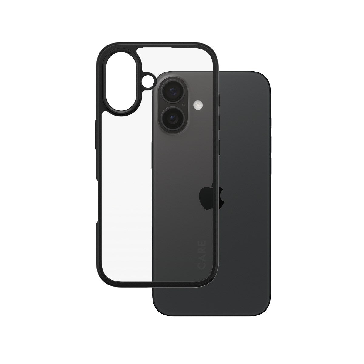 CARE by PanzerGlass® Flagship Case Transparent Urban Combat w. Black Frame iPhone 16