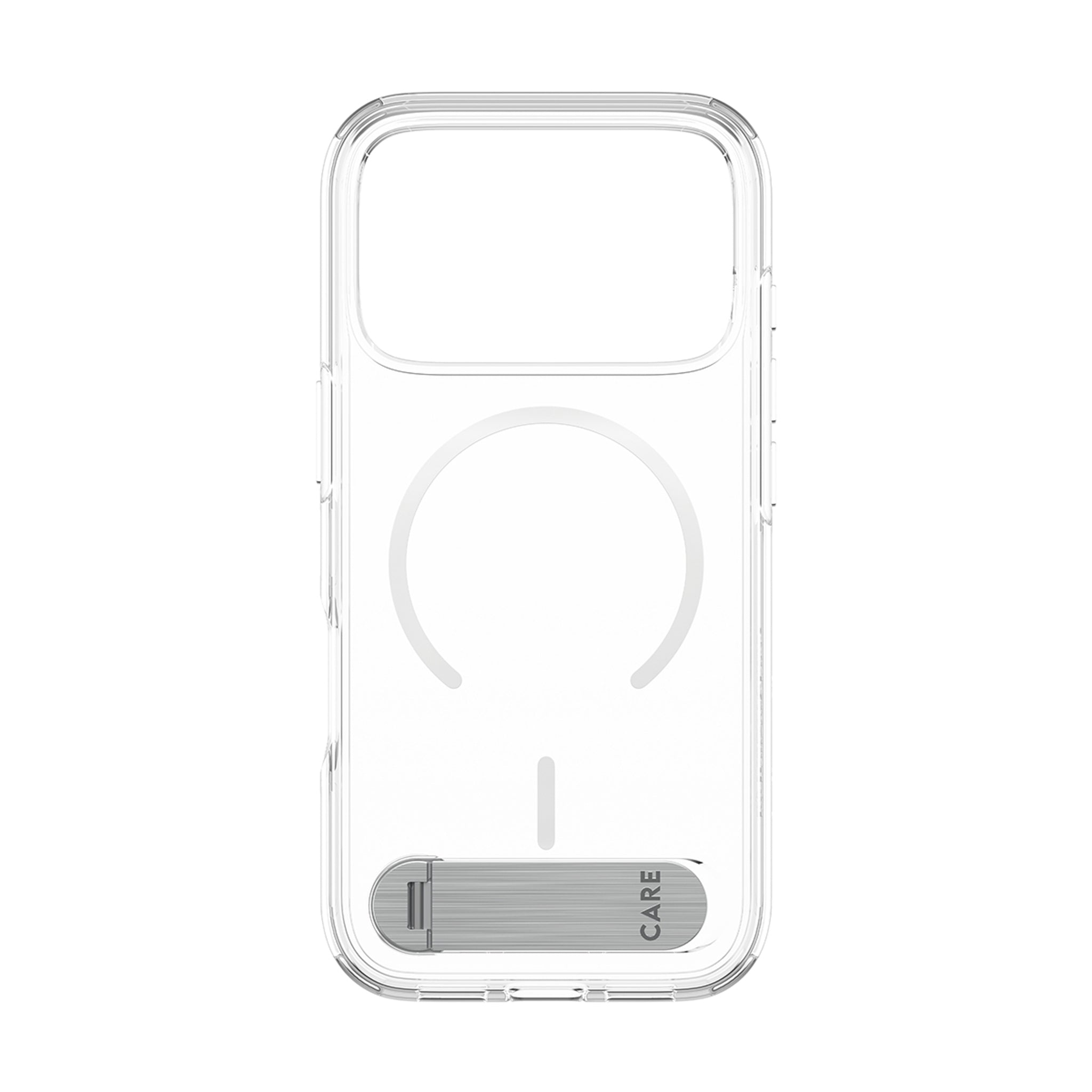 CARE™ by PanzerGlass® Kickstand Case Transparent w. White MagSafe iPhone 18 Pro | 17 Pro