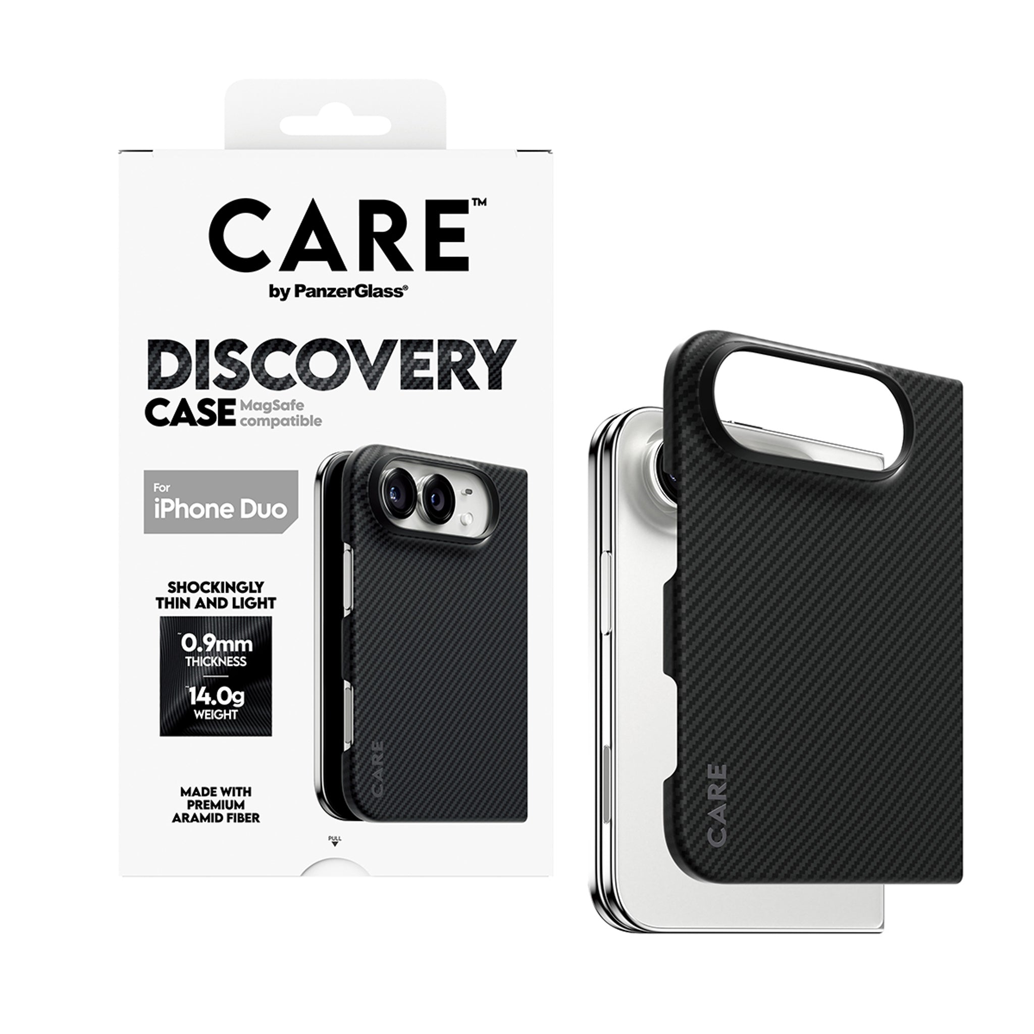 CARE™ by PanzerGlass® Discovery Case Black & Grey w. MagSafe iPhone Duo