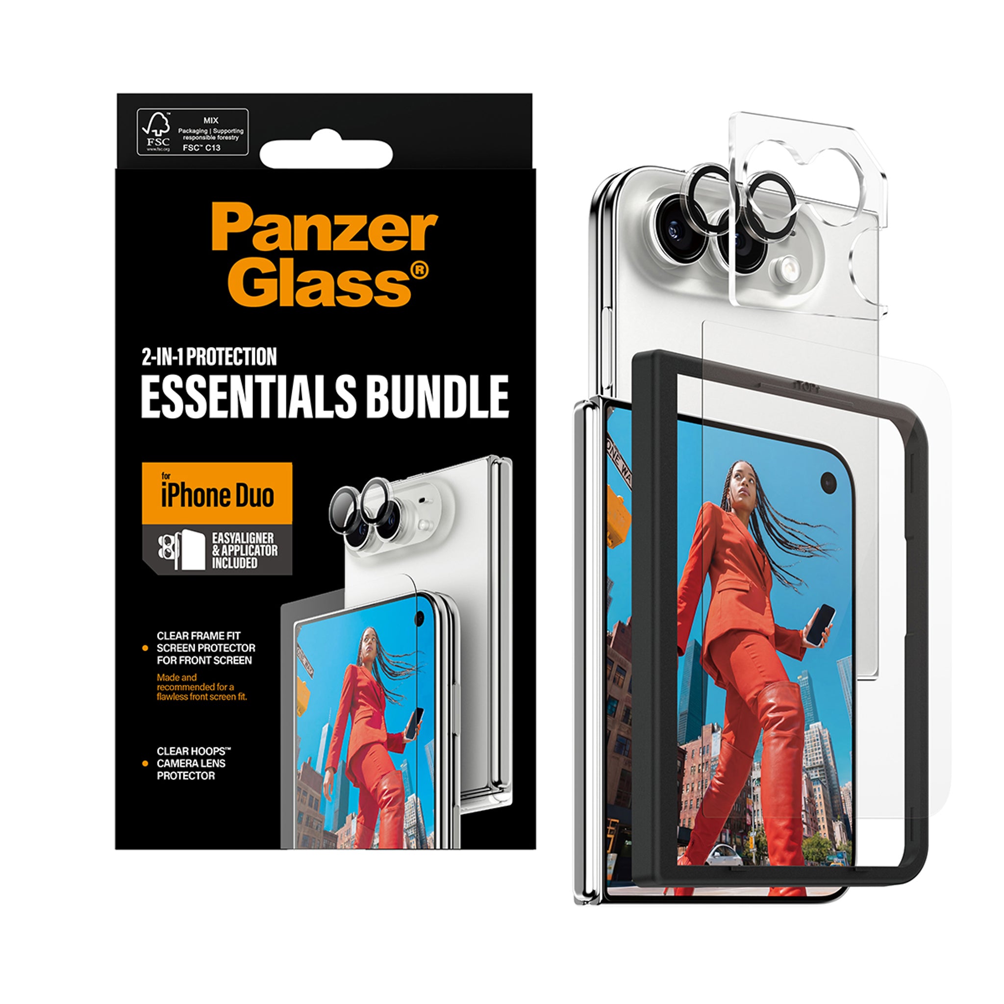 PanzerGlass® 2-in-1 Essential Bundle iPhone Duo
