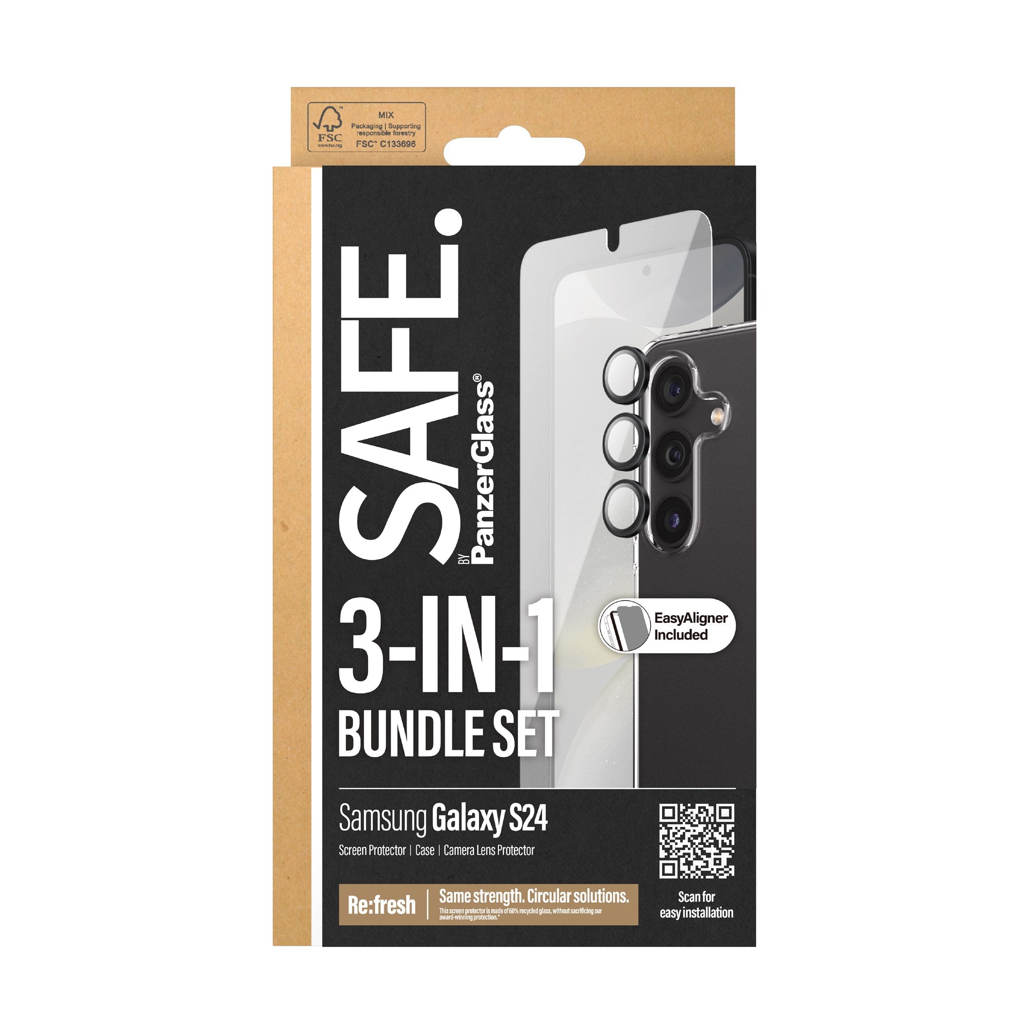 SAFE. by PanzerGlass® 3-in-1 Pack Samsung Galaxy S24