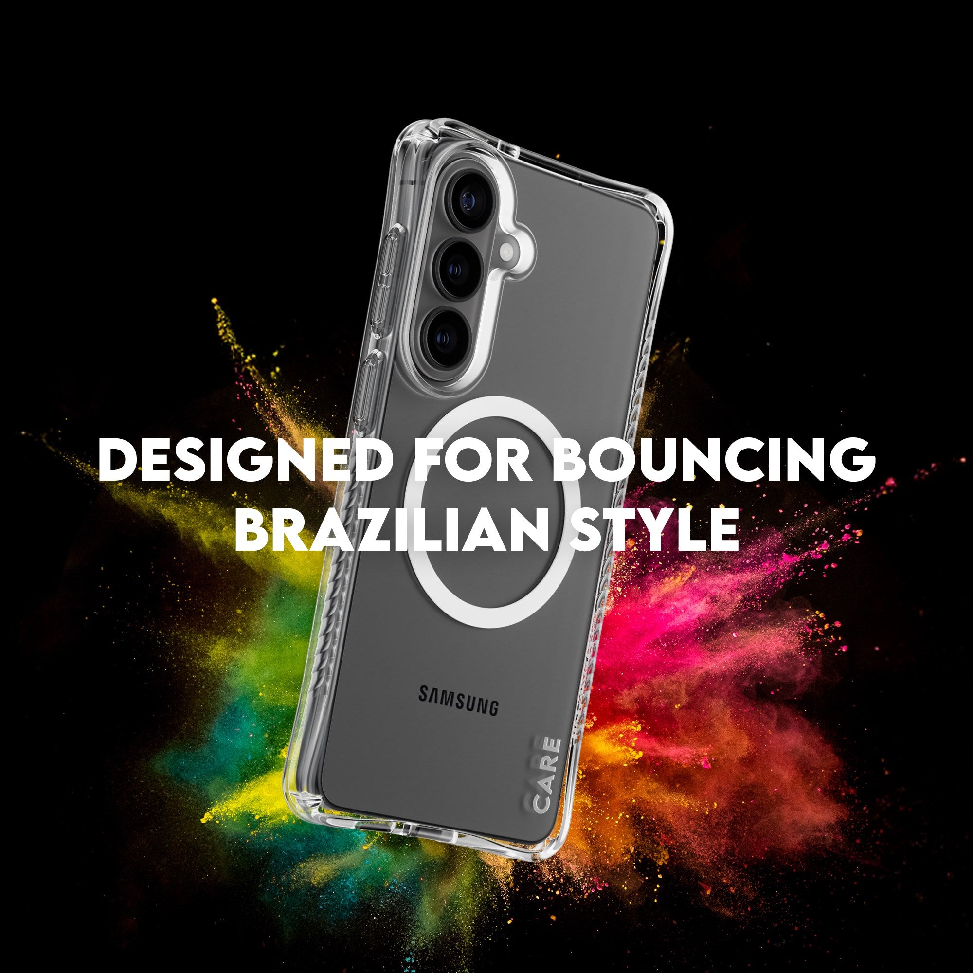 CARE™ by PanzerGlass® Samba Case Transparent w. White Qi Samsung Galaxy S26