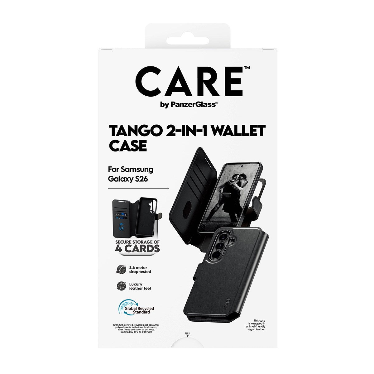 CARE™ by PanzerGlass® Tango 2-in-1 Wallet Case w. Qi Samsung Galaxy S26