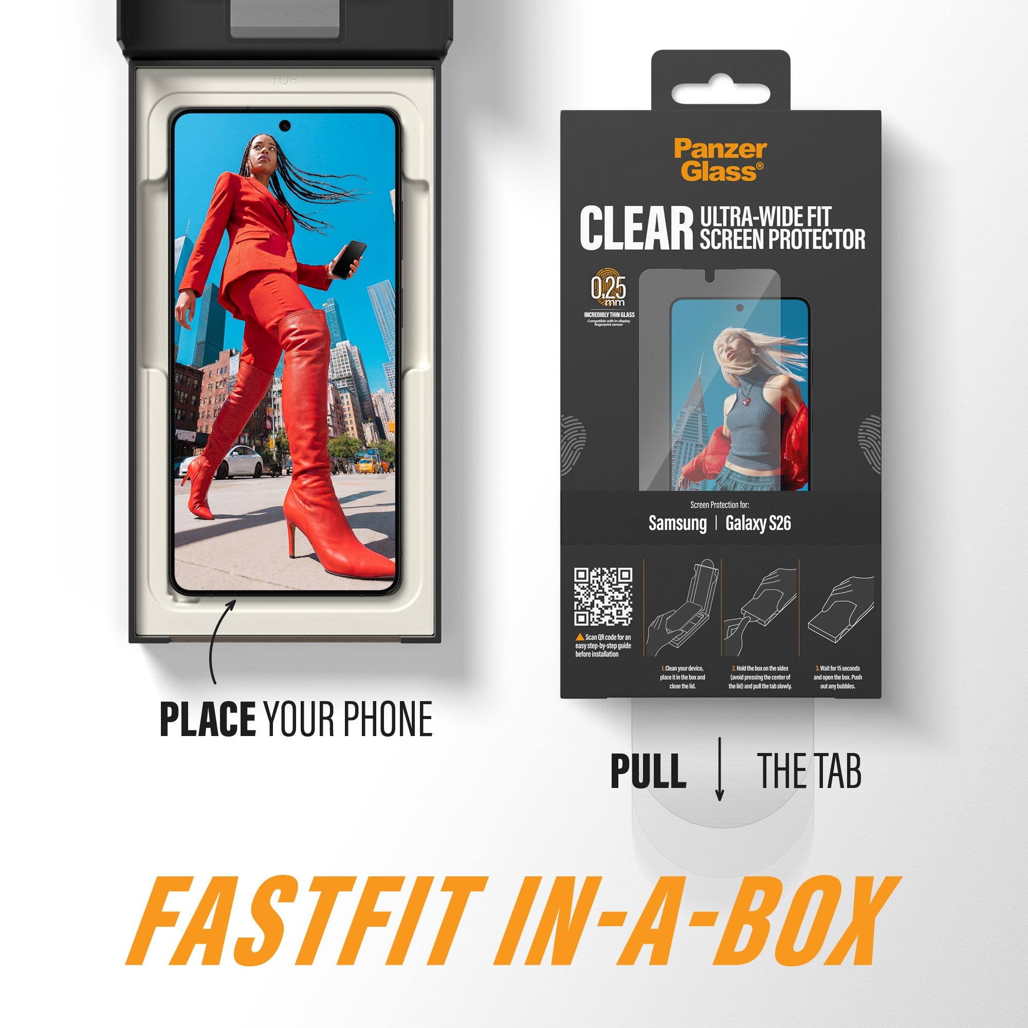 PanzerGlass® Screen Protector Samsung Galaxy S26 | Ultra-Wide Fit w. FASTFIT IN-A-BOX