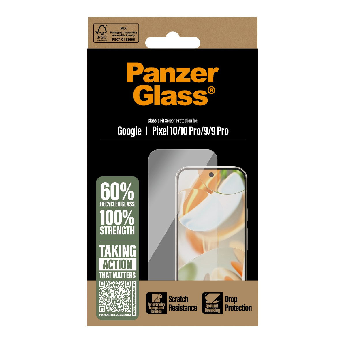 PanzerGlass® Screen Protector Google Pixel 10 | 10 Pro | 9 | 9 Pro | Classic Fit