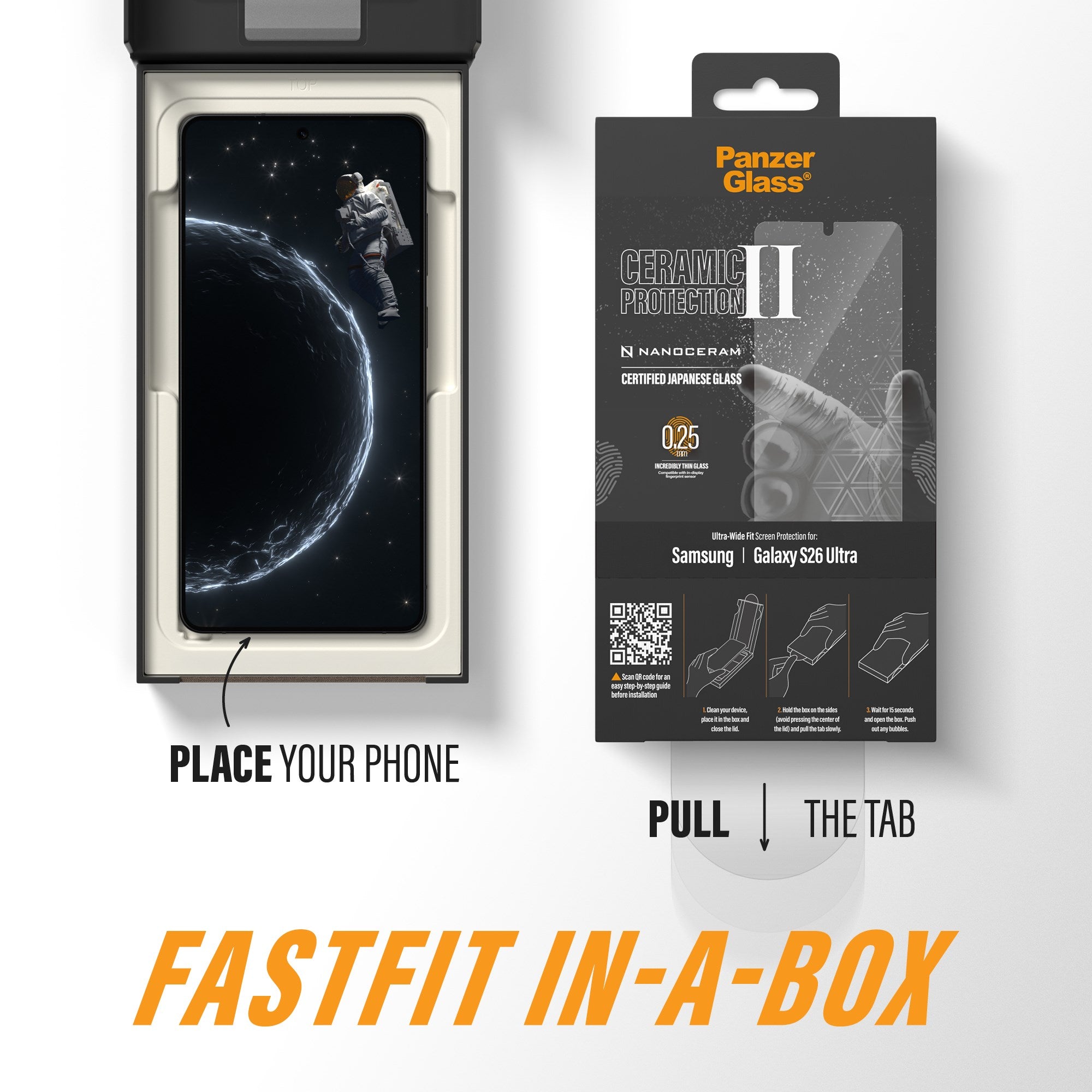 PanzerGlass® Ceramic Screen Protector Samsung Galaxy S26 Ultra | Ultra-Wide Fit w. FASTFIT IN-A-BOX