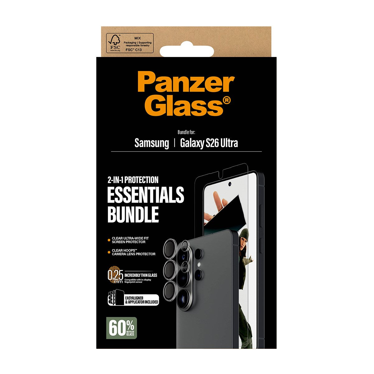 PanzerGlass® Hoops® 2-in-1 Bundle Samsung Galaxy S26 Ultra | Ultra-Wide Fit