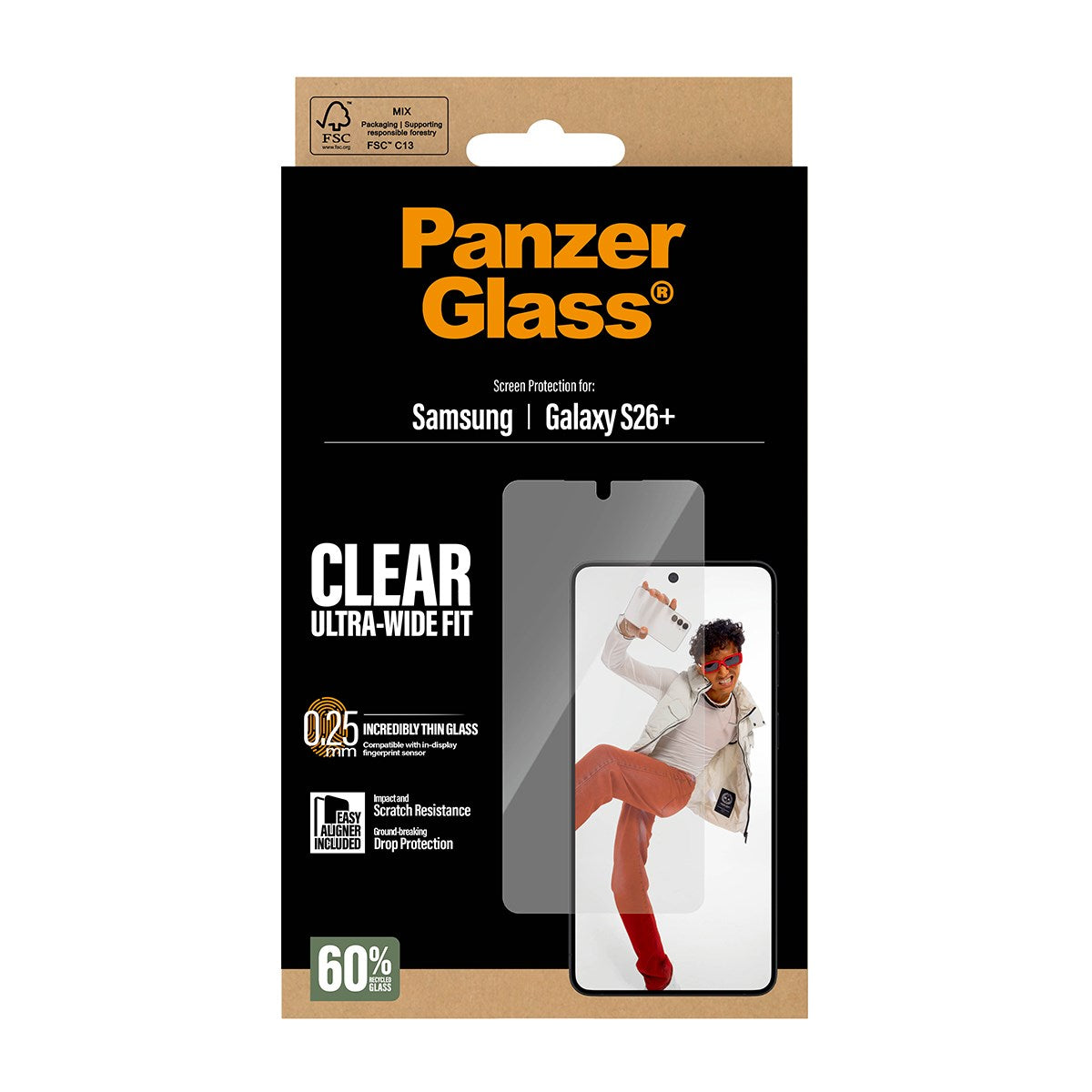 PanzerGlass® Screen Protector Samsung Galaxy S26+ | Ultra-Wide Fit w. EasyAligner