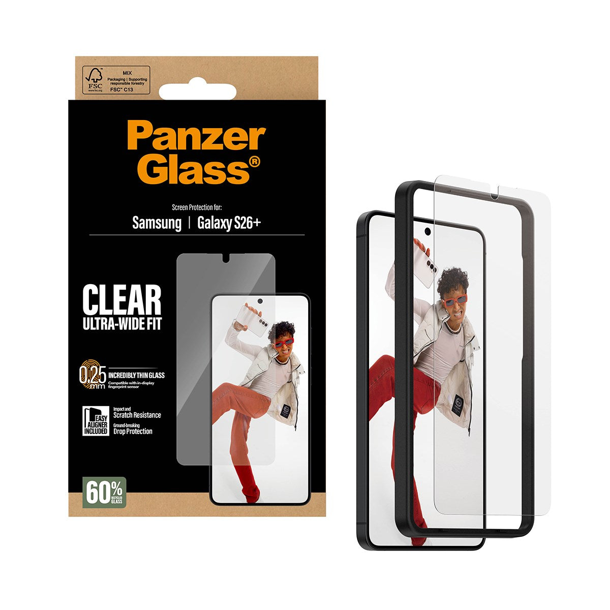 PanzerGlass® Screen Protector Samsung Galaxy S26+ | Ultra-Wide Fit w. EasyAligner
