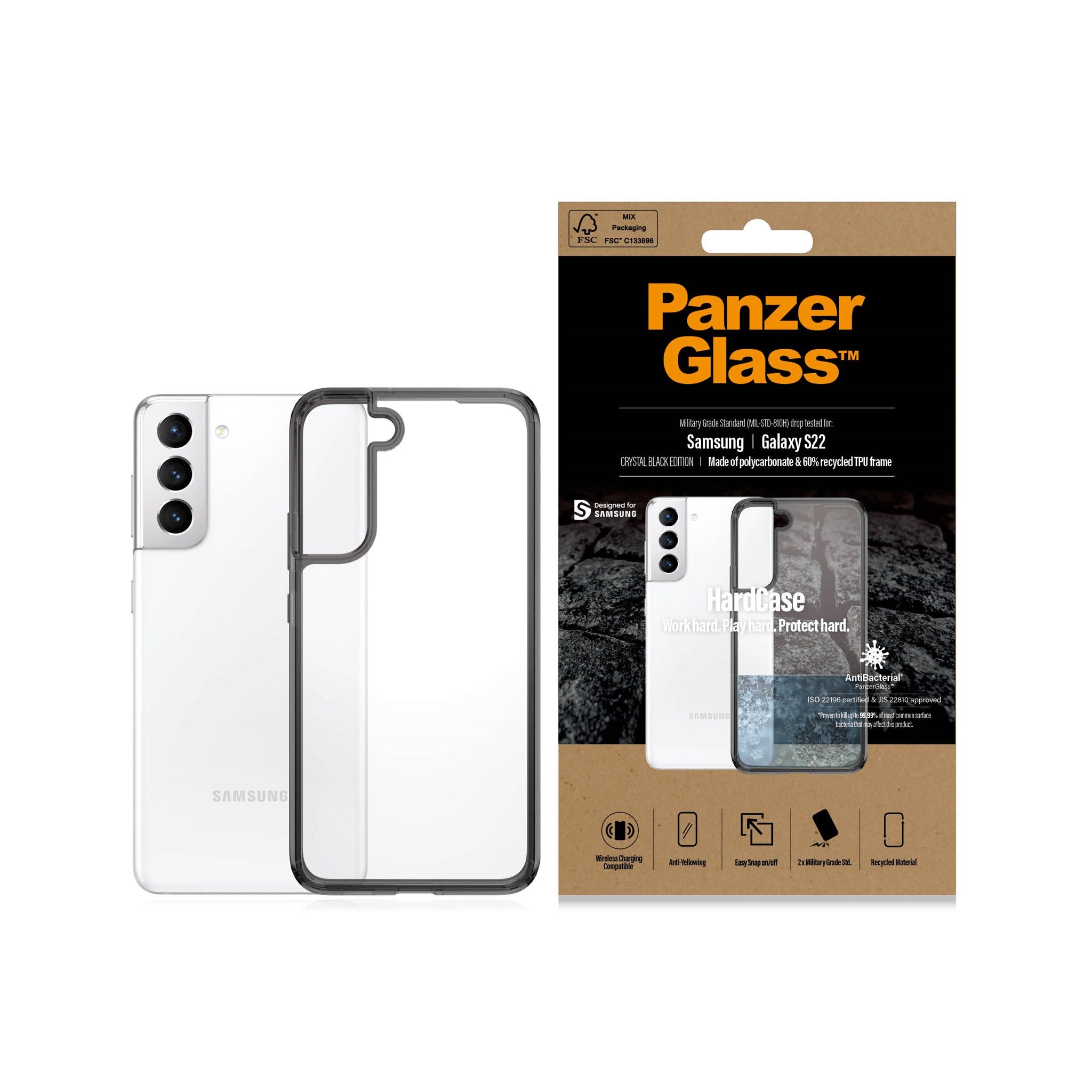 PanzerGlass® HardCase Samsung Galaxy S22 5G - Smokey Black
