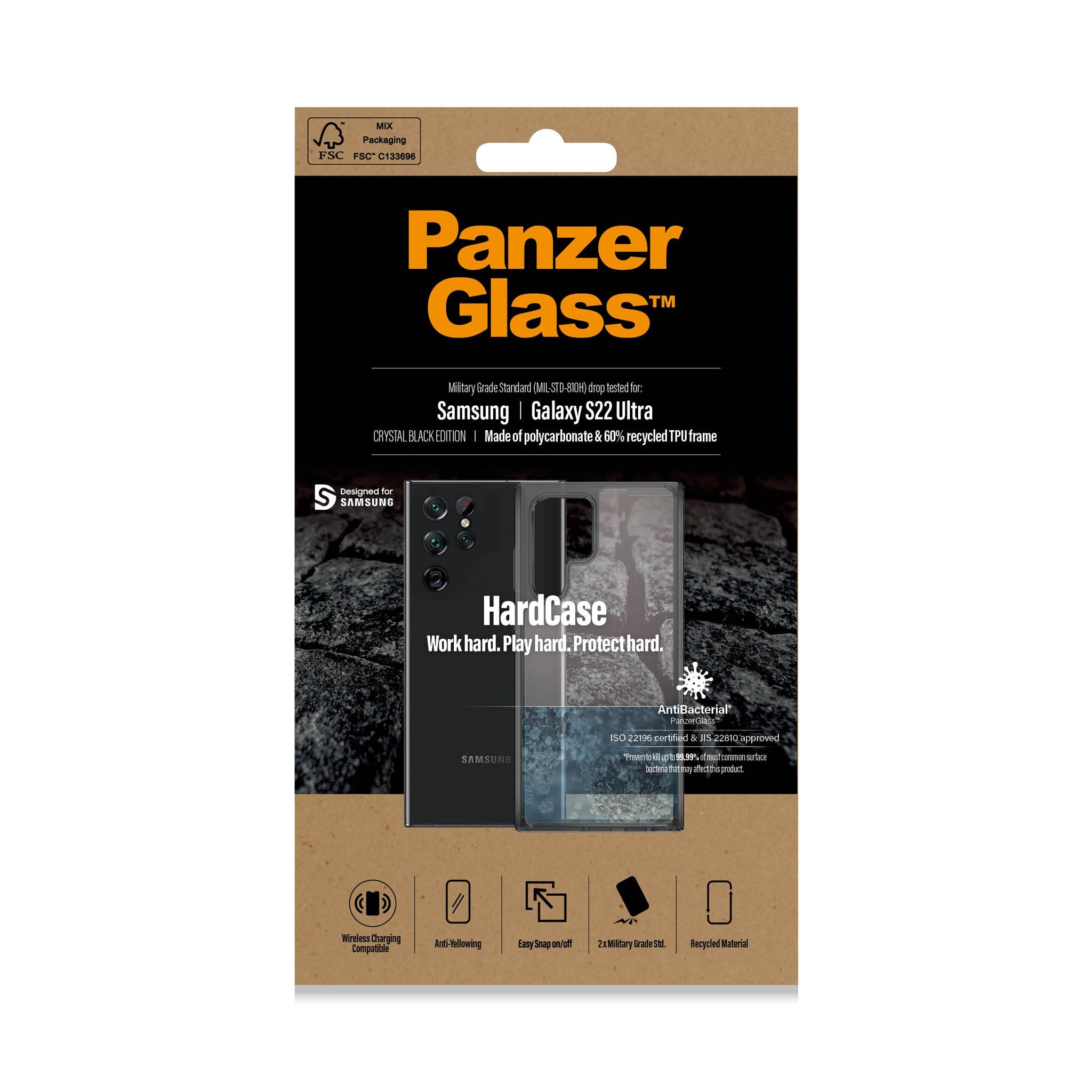 PanzerGlass® HardCase Samsung Galaxy S22 Ultra 5G - Smokey Black
