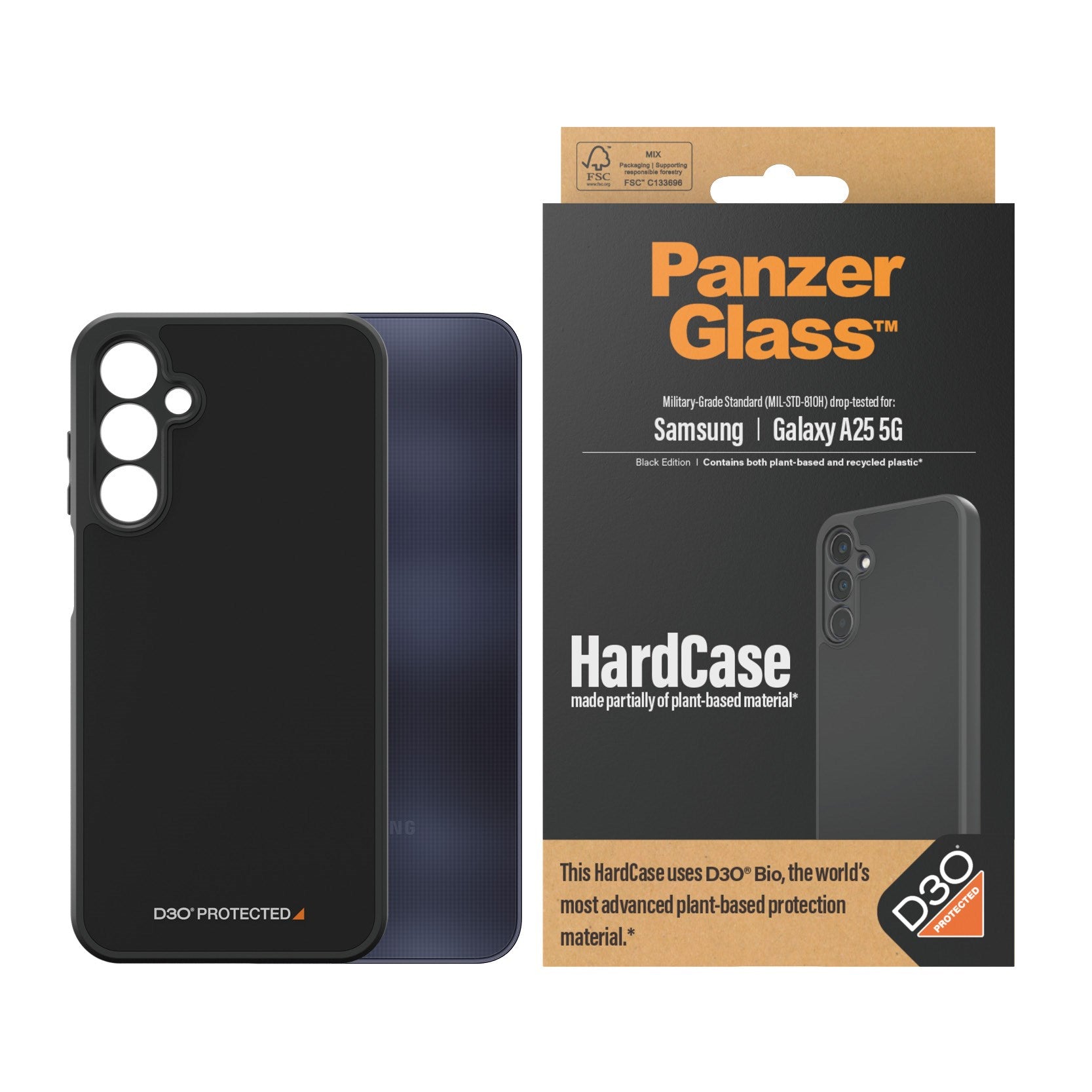 PanzerGlass® HardCase Black with D3O® Samsung Galaxy A25 5G