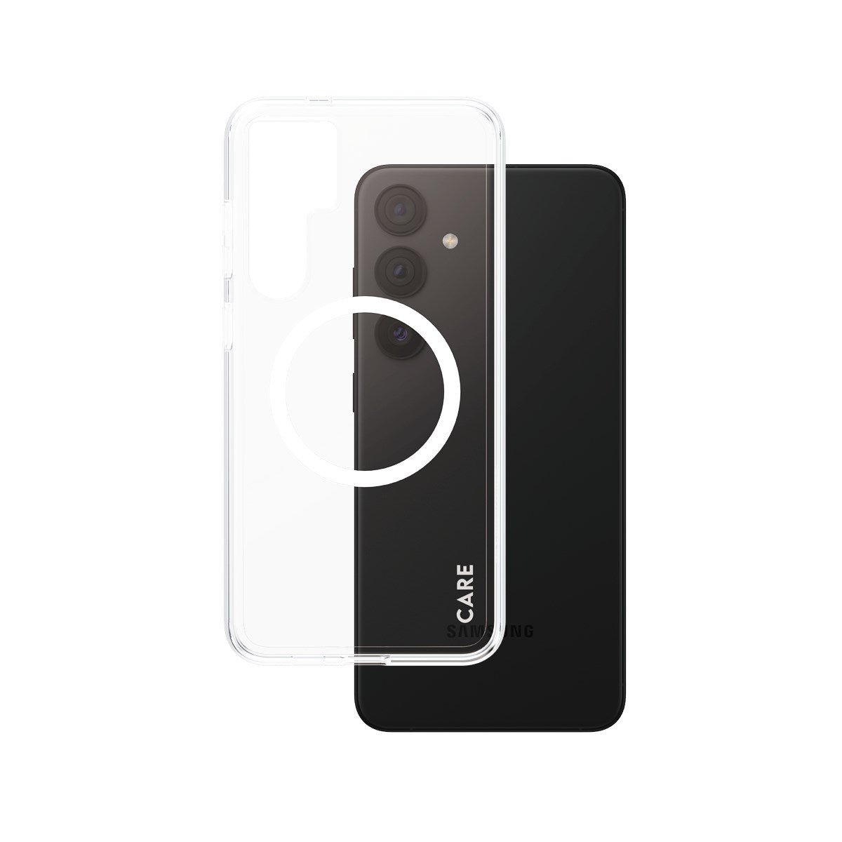 CARE by PanzerGlass® Flagship Case Transparent Urban Combat w. White Qi Compatible Samsung Galaxy S24+