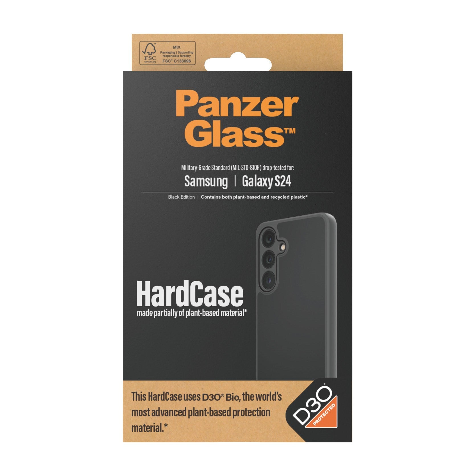 PanzerGlass® HardCase Black w.  D3O® Samsung Galaxy S24