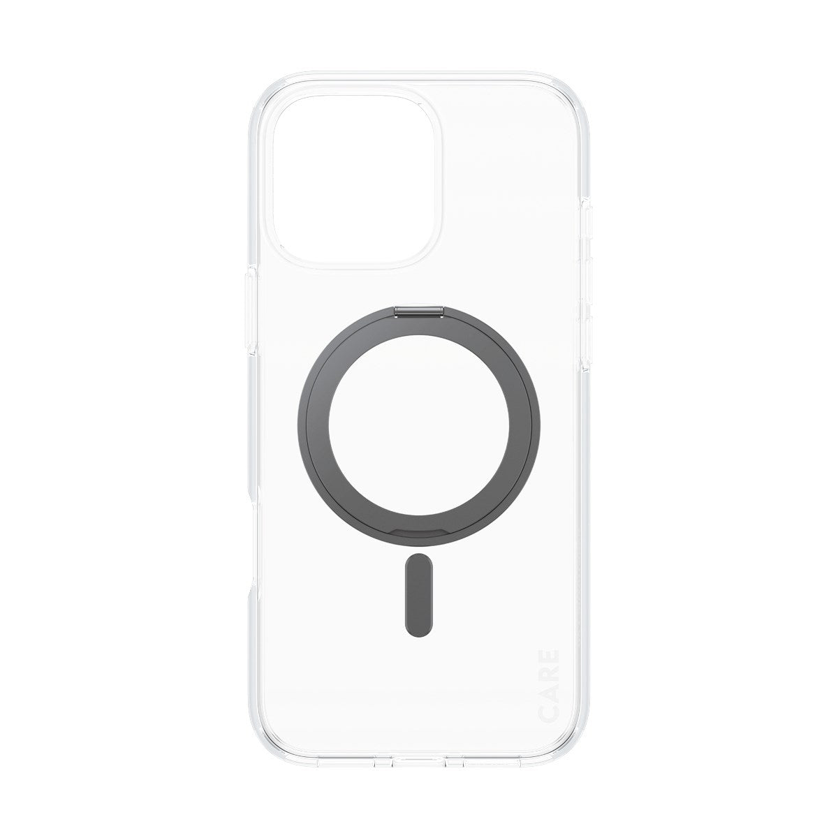 CARE by PanzerGlass® Feature Case Transparent w. Black Kickstand & MagSafe iPhone 16 Pro Max