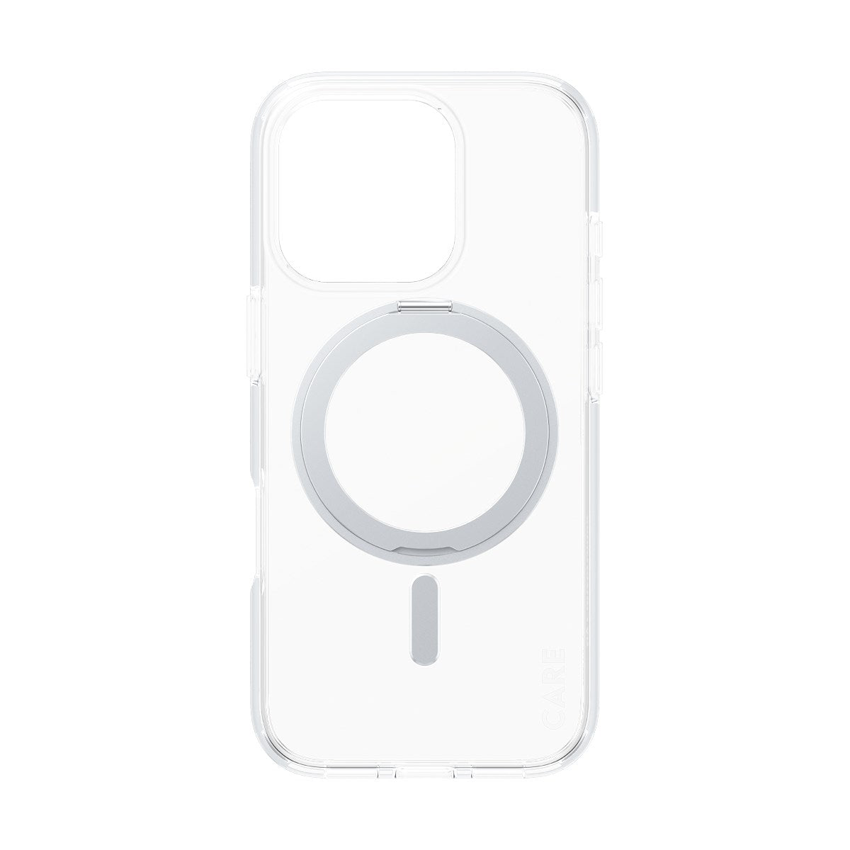 CARE by PanzerGlass® Feature Case Transparent w. Silver Kickstand & MagSafe iPhone 16 Pro
