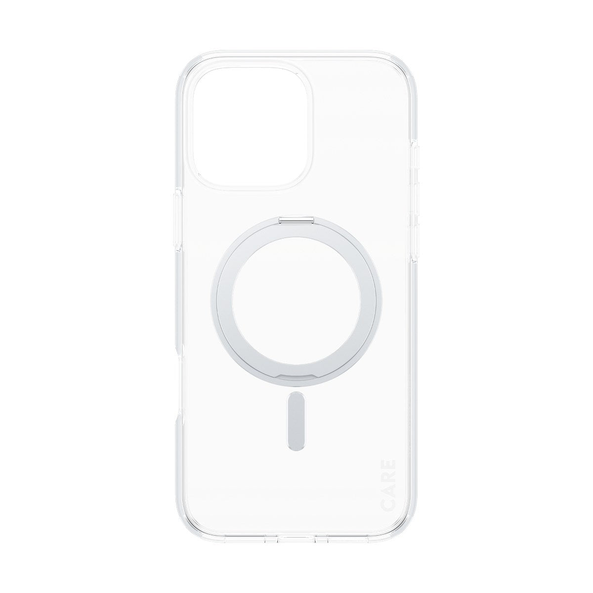CARE by PanzerGlass® Feature Case Transparent w. Silver Kickstand & MagSafe iPhone 16 Pro Max