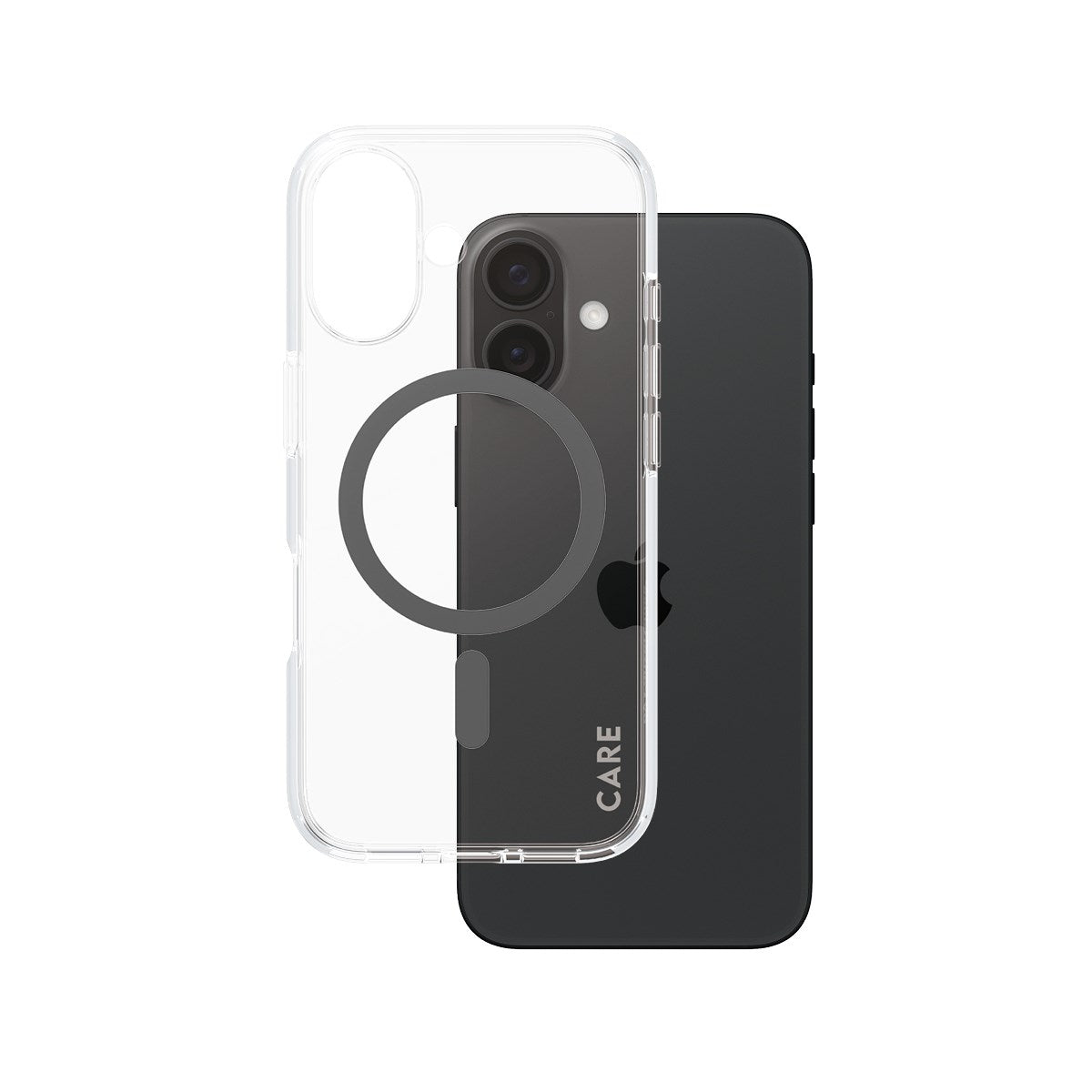 CARE by PanzerGlass® Flagship Case Transparent Urban Combat w. Black MagSafe iPhone 16