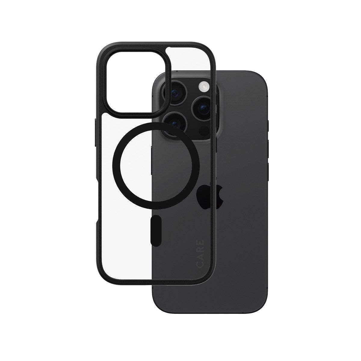 CARE by PanzerGlass® Flagship Case Transparent Urban Combat w. Black Frame & MagSafe iPhone 16 Pro