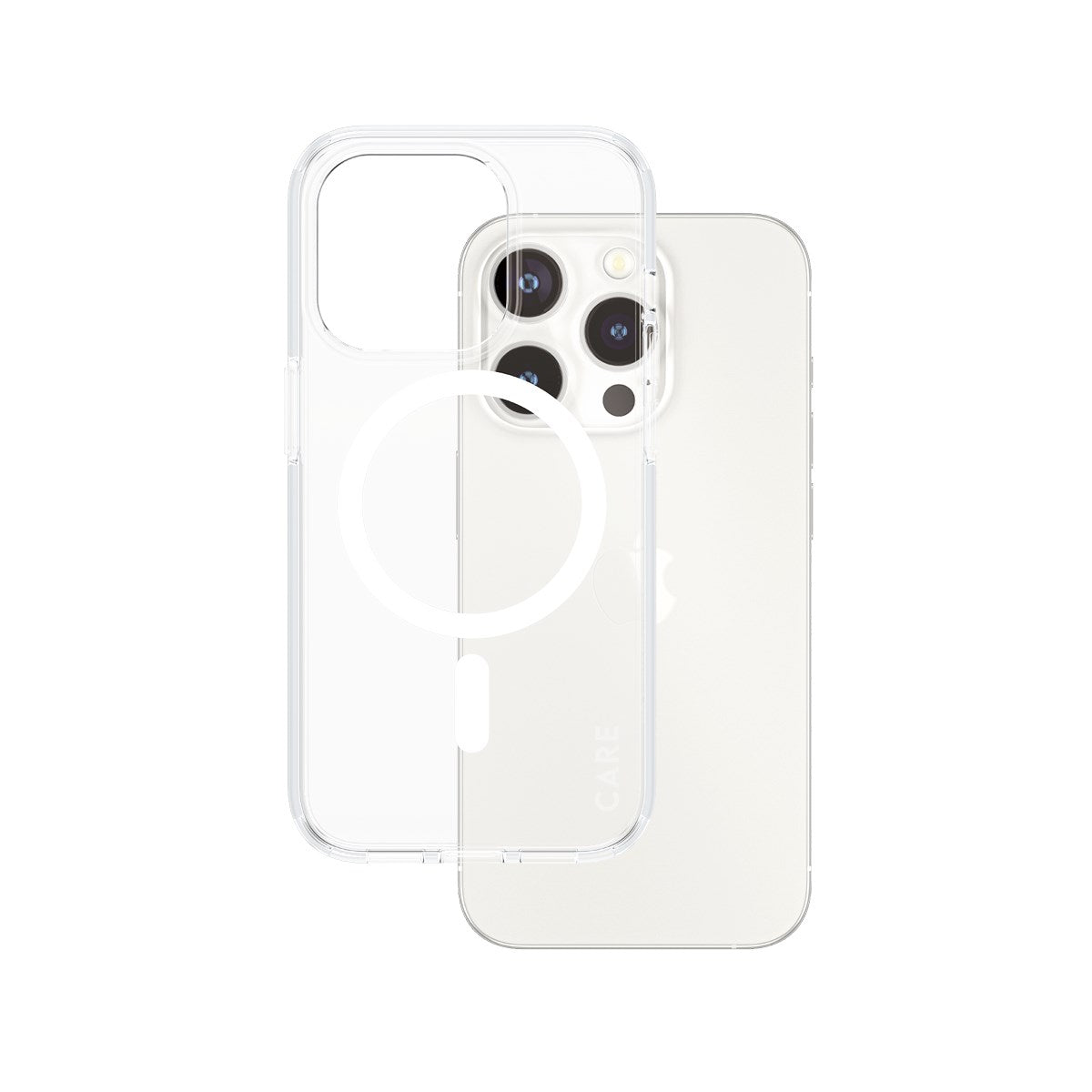 CARE by PanzerGlass® Flagship Case Transparent Urban Combat w. White MagSafe iPhone 15 Pro