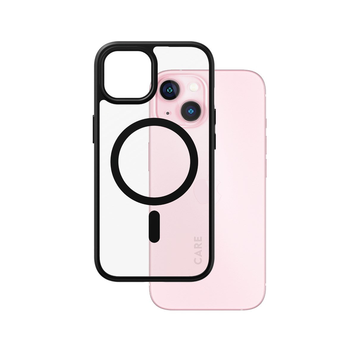 CARE by PanzerGlass® Flagship Case Transparent Urban Combat w. Black MagSafe iPhone 15