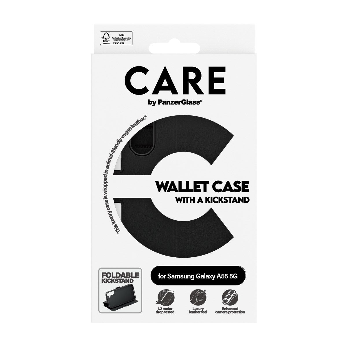 CARE by PanzerGlass® Feature Wallet Case w. Kickstand Samsung Galaxy A55 5G