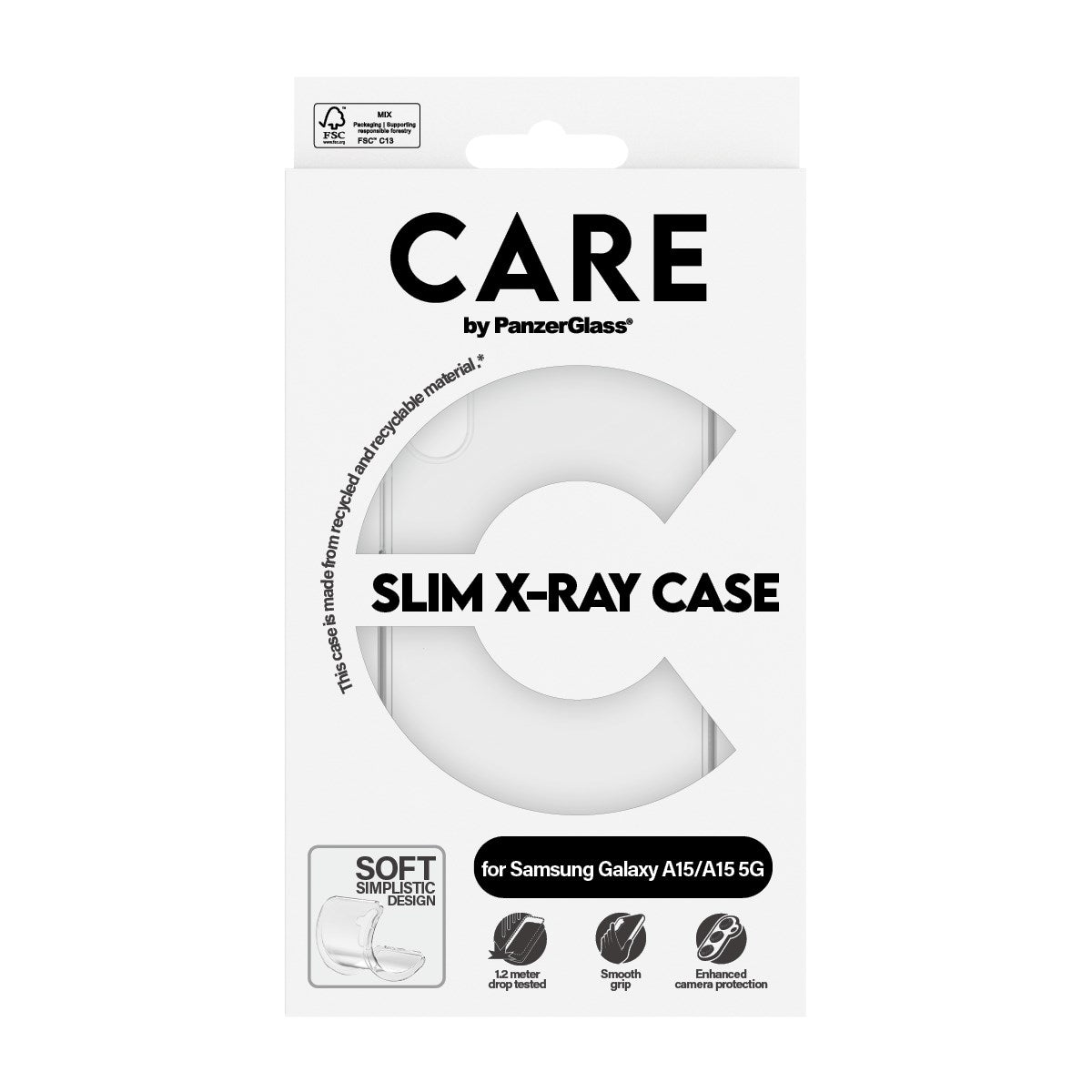 CARE by PanzerGlass® Fashionable Case Transparent X-Ray Soft Basic Samsung Galaxy A15 5G