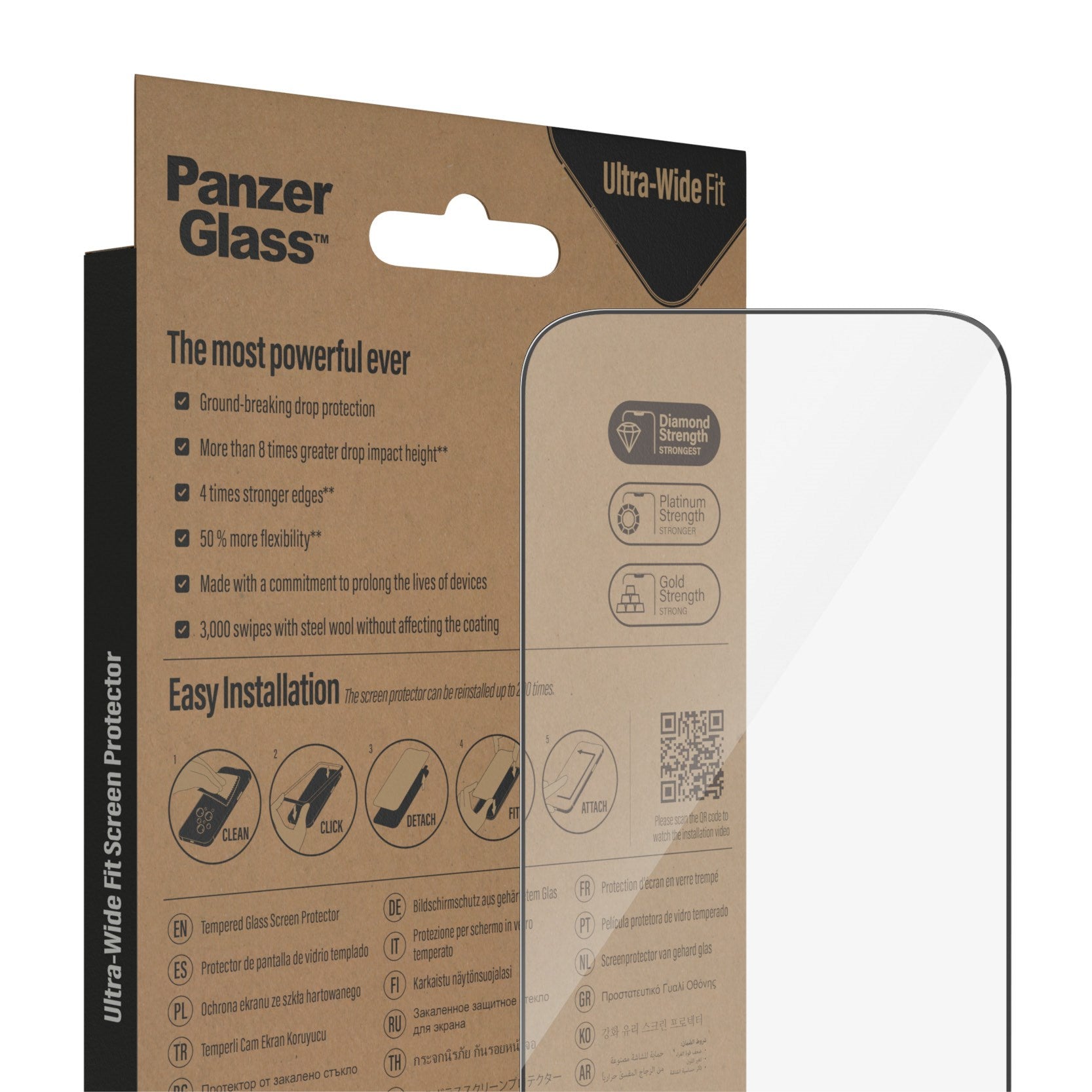 PanzerGlass® Screen Protector iPhone 14 Pro | Ultra-Wide Fit w. EasyAligner