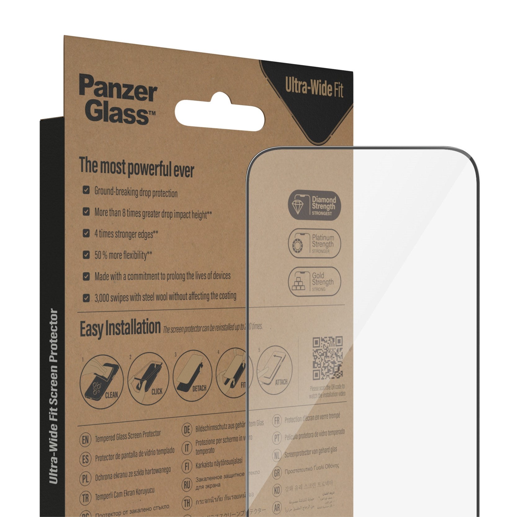 PanzerGlass® Screen Protector iPhone 14 Pro Max | Ultra-Wide Fit w. EasyAligner