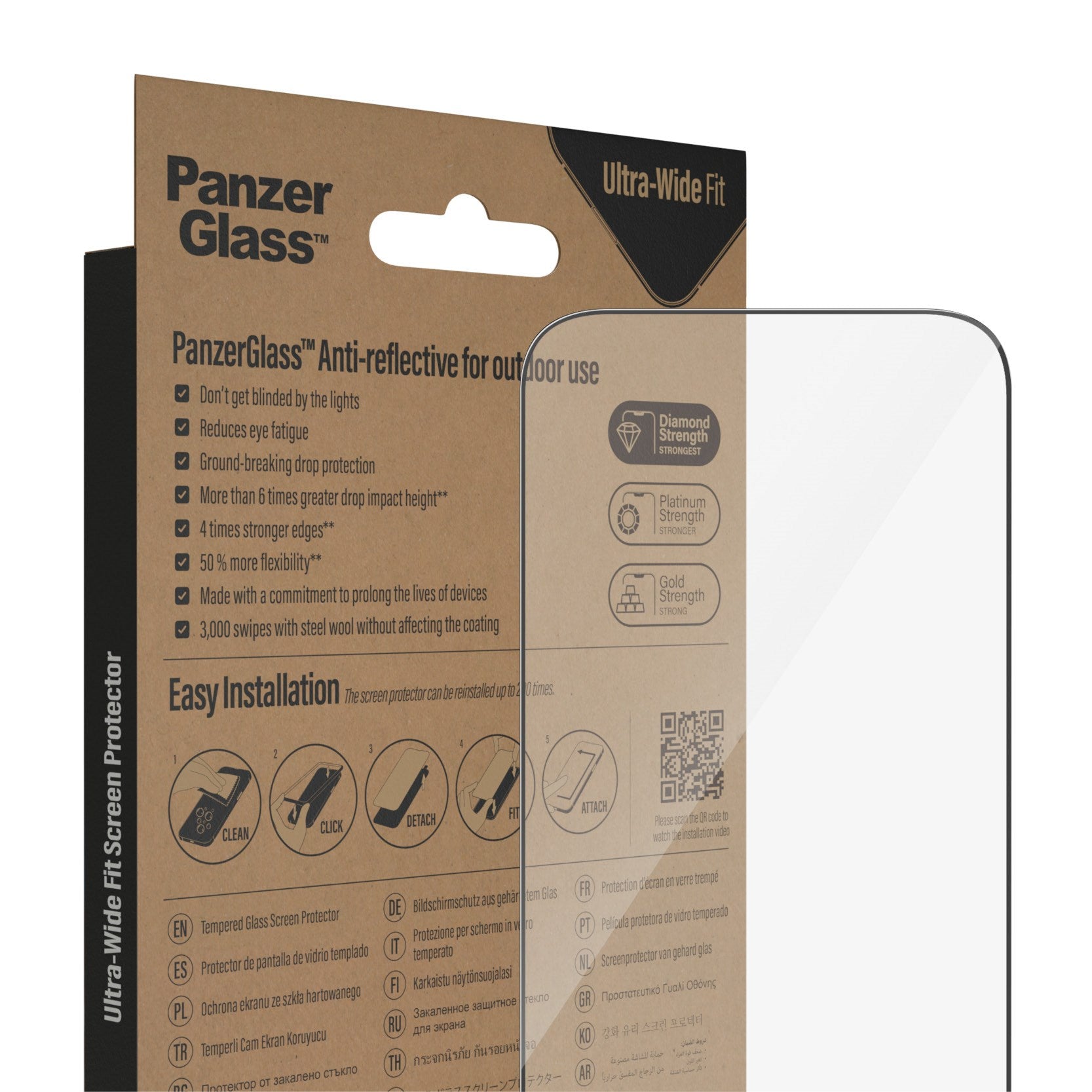 PanzerGlass® Anti-Reflective Screen Protector iPhone 14 Pro | Ultra-Wide Fit w. EasyAligner