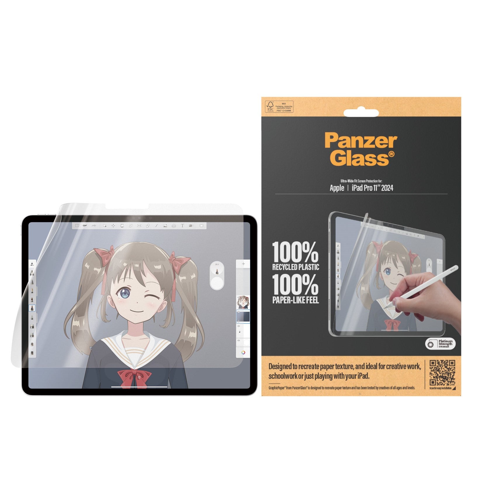PanzerGlass® GraphicPaper® Screen Protector iPad Pro 11'' (2024) | Ultra-Wide Fit