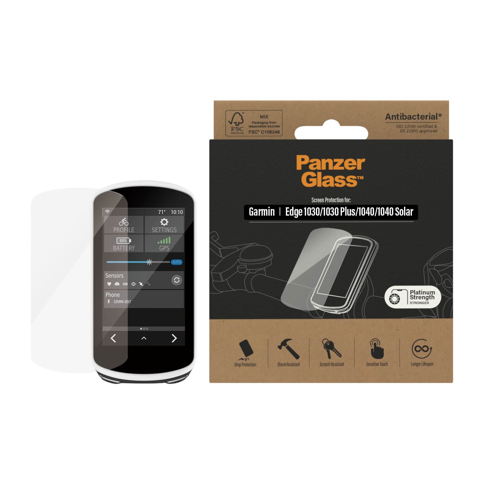 PanzerGlass® Garmin Edge 1030 | 1040 - Anti-Glare | Screen Protector Glass