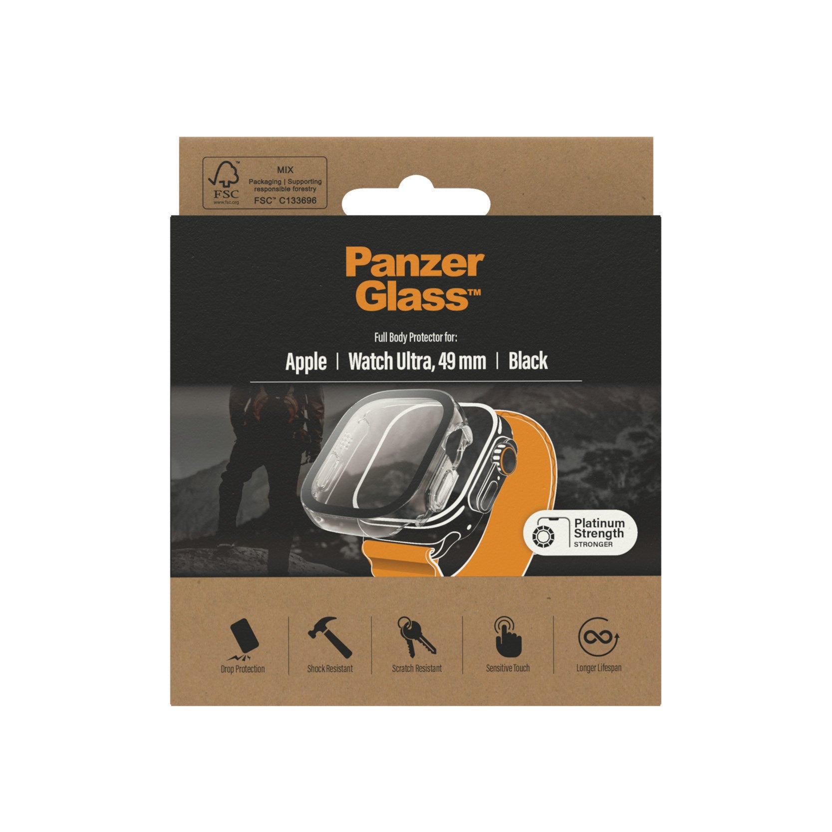 PanzerGlass® Screen Protector Full Body Apple Watch Ultra 2 | Ultra 49mm | Black
