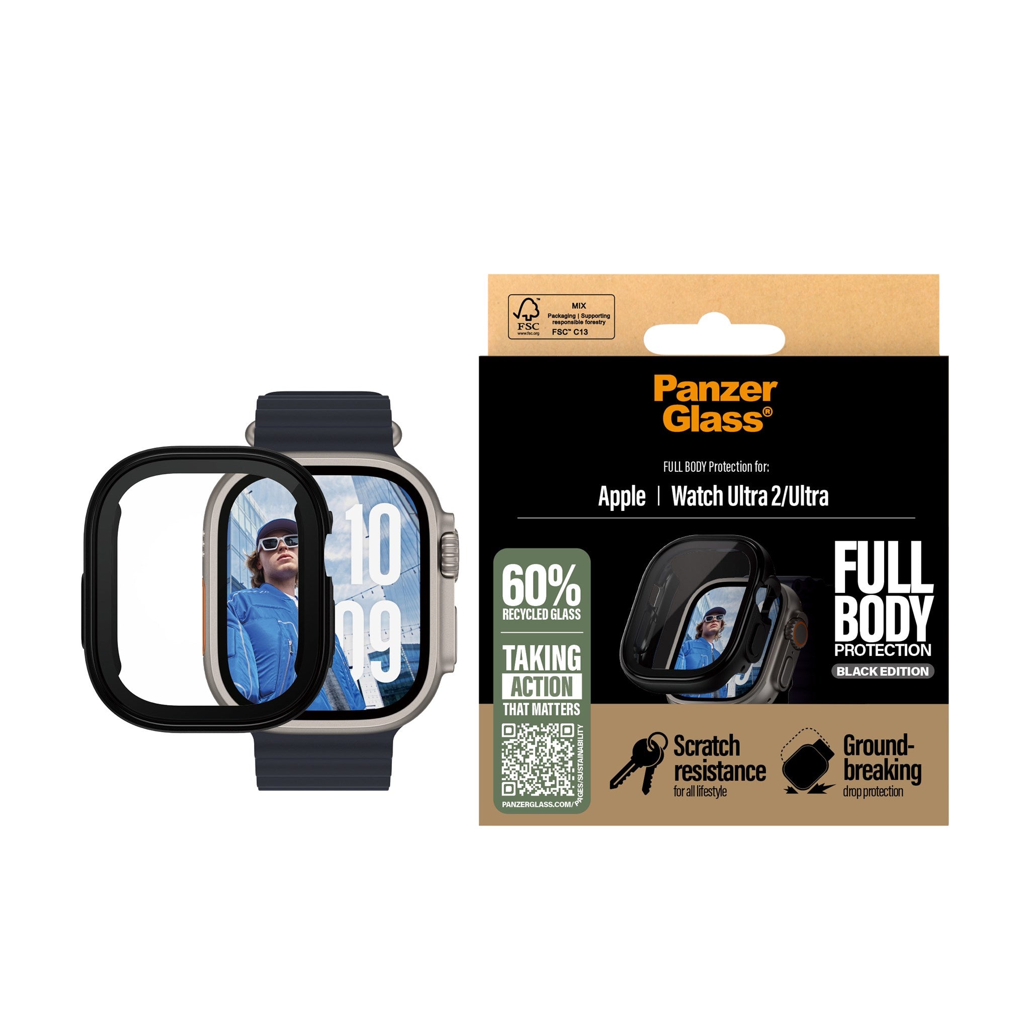 PanzerGlass® Case Squad Full Body Black Apple Watch Ultra 3 | Ultra 2 | Ultra | 49mm
