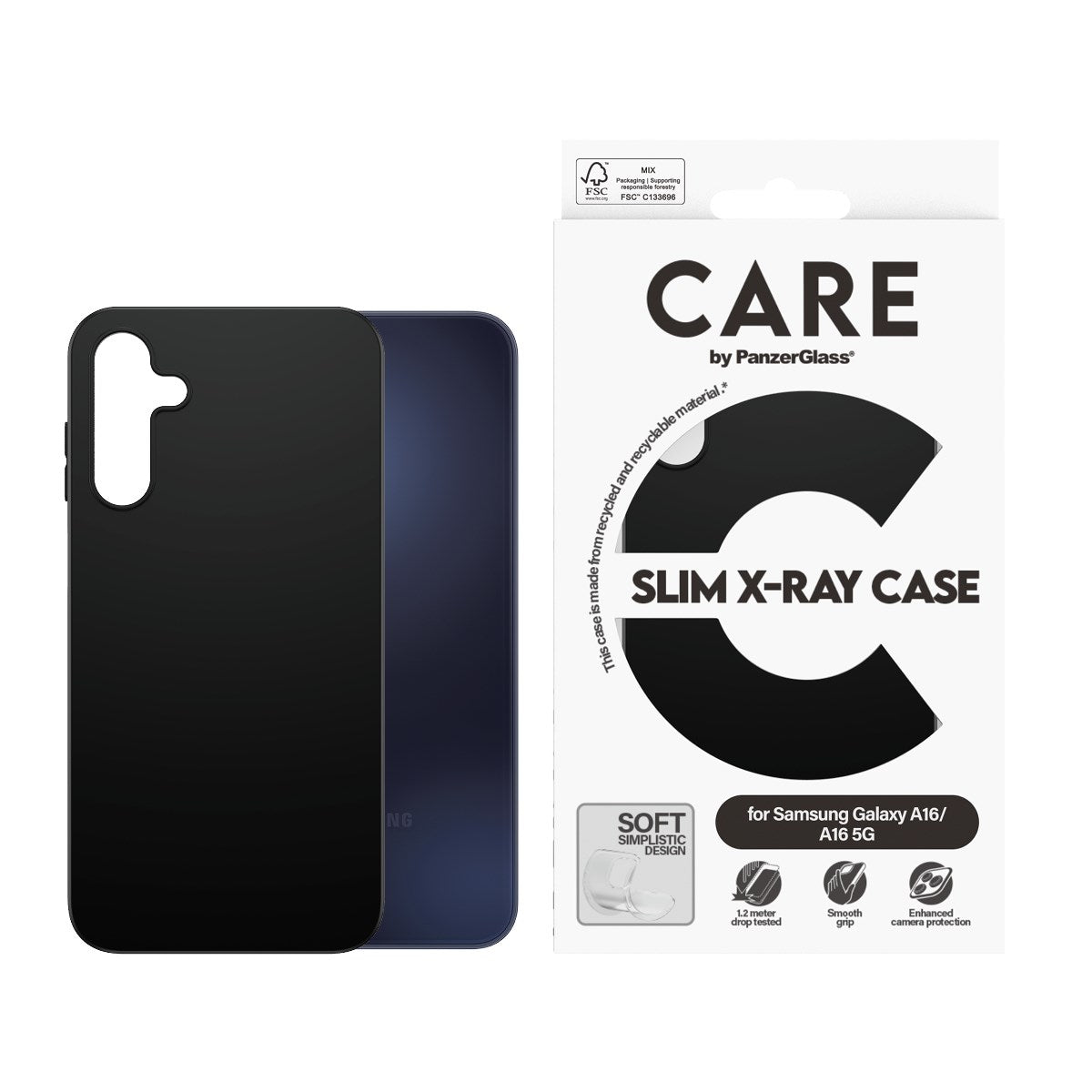 CARE by PanzerGlass® Fashionable Case Black Samsung Galaxy A16 4G | A16 5G