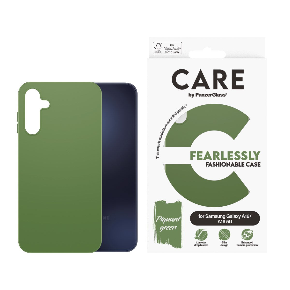 CARE by PanzerGlass® Fashionable Case Green Samsung Galaxy A16 4G | A16 5G