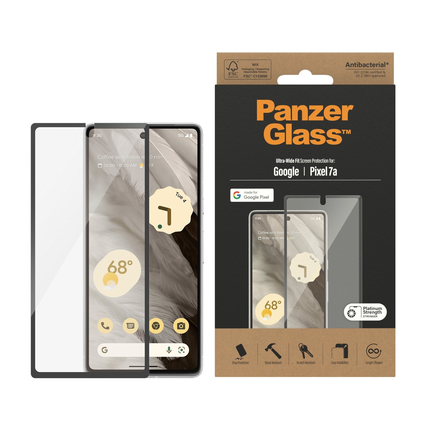 PanzerGlass® Screen Protector Google Pixel 7a | Ultra Wide Fit
