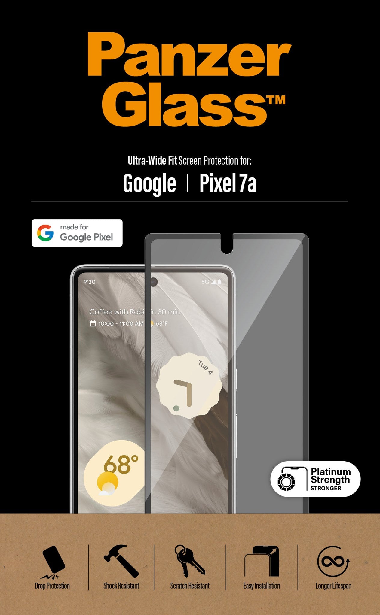 PanzerGlass® Screen Protector Google Pixel 7a | Ultra Wide Fit