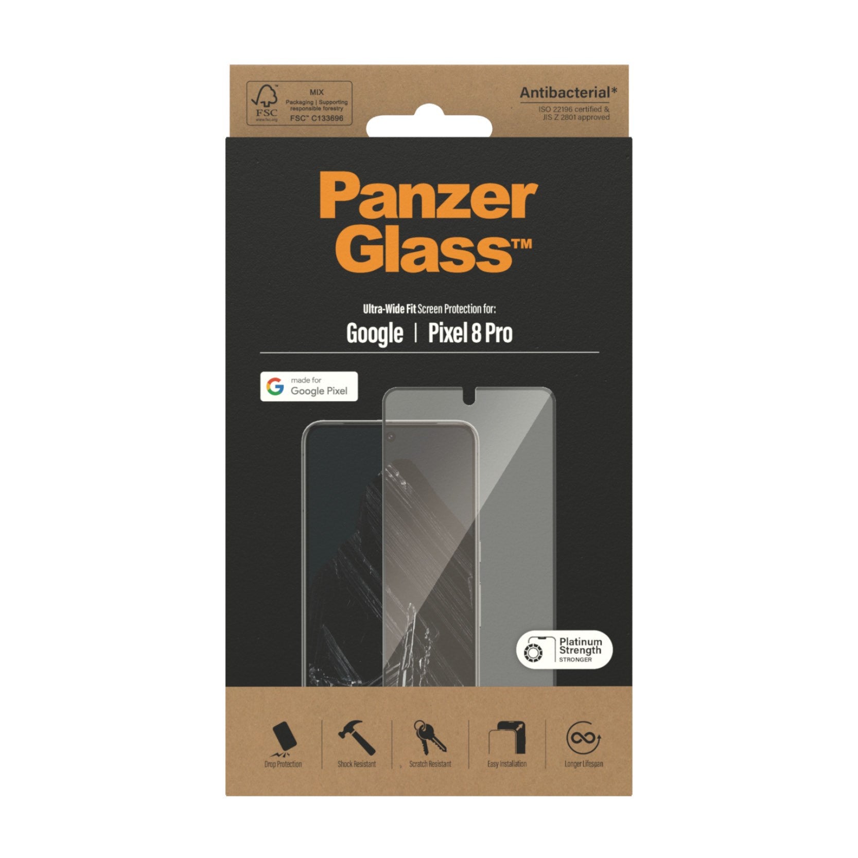PanzerGlass® Screen Protector Google Pixel 8 Pro | Ultra-Wide Fit