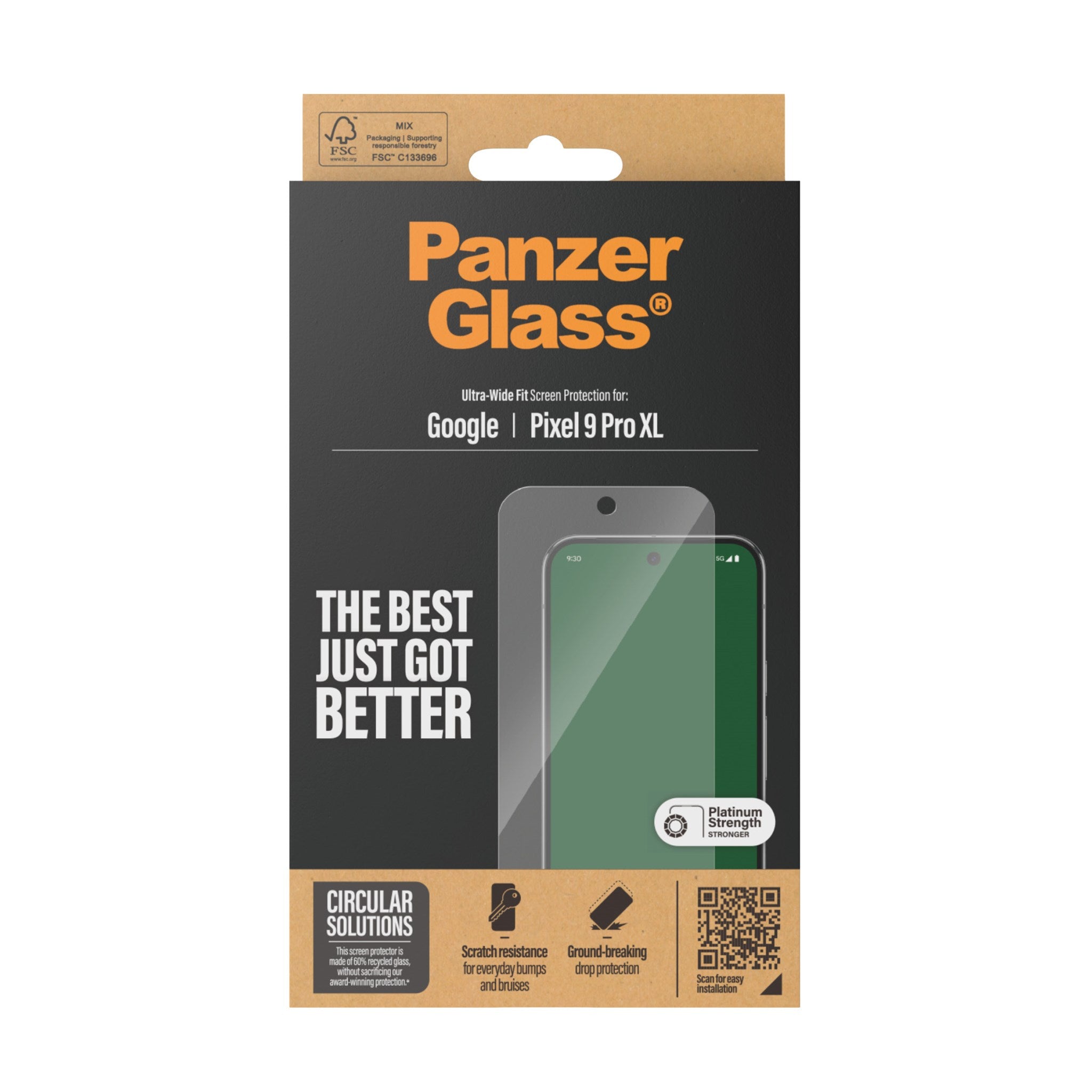 PanzerGlass® Screen Protector Google Pixel 9 Pro XL | Ultra-Wide Fit