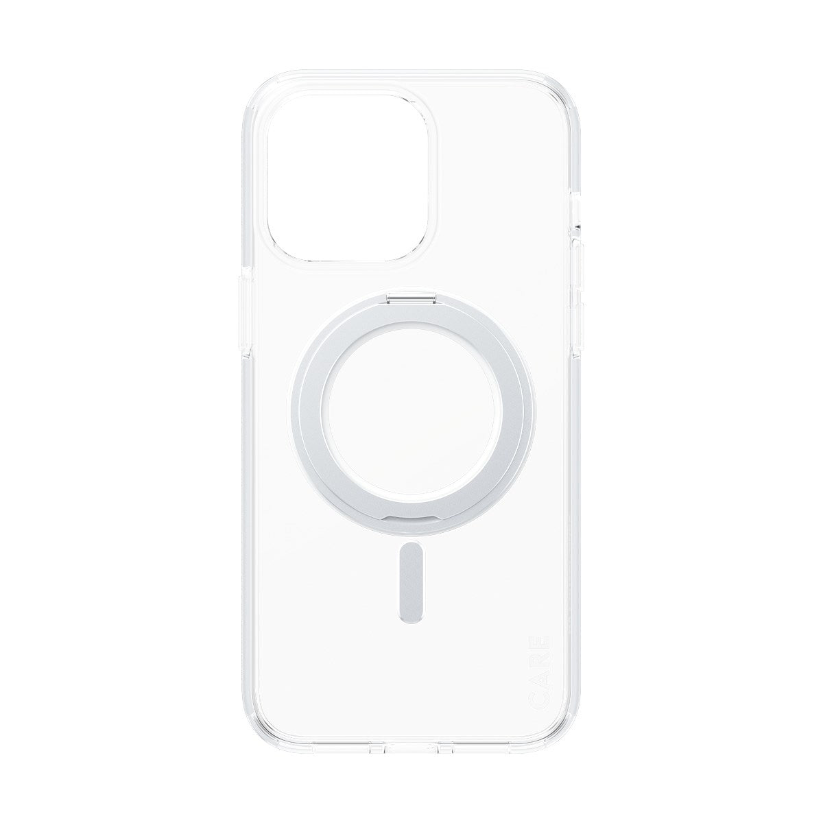 CARE by PanzerGlass® Feature Case Transparent w. Silver Kickstand & MagSafe iPhone 15 Pro Max