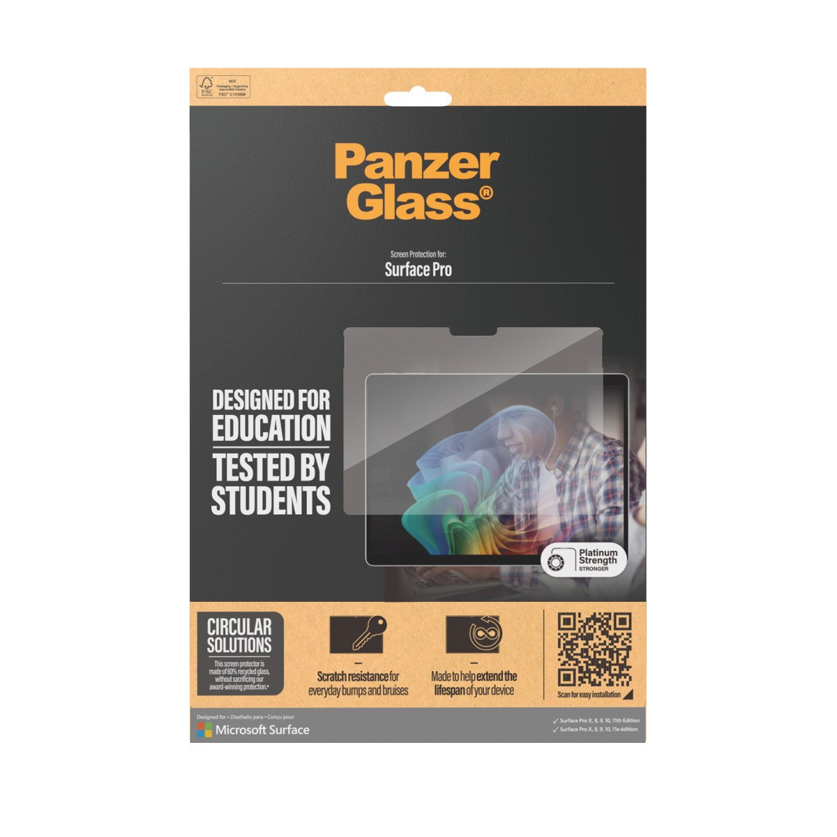 PanzerGlass® Screen Protector Microsoft Surface Pro X | Pro 8 | Pro 9 | Pro 10 | Pro 11th Edition | Ultra-Wide Fit
