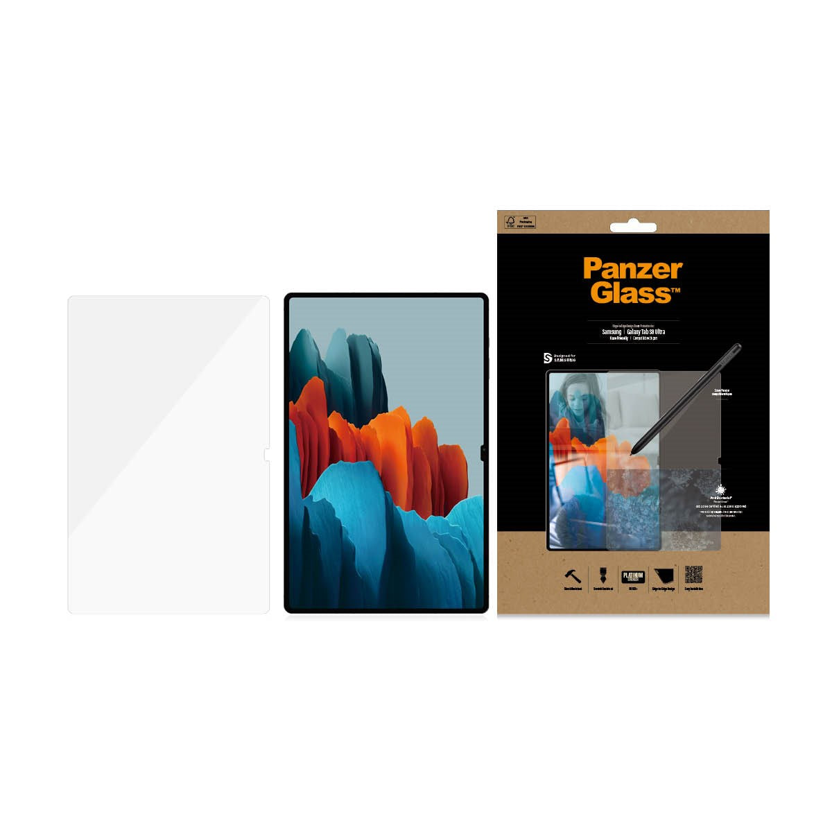 PanzerGlass® Screen Protector Samsung Galaxy Tab S8 Ultra | S9 Ultra | Ultra-Wide Fit