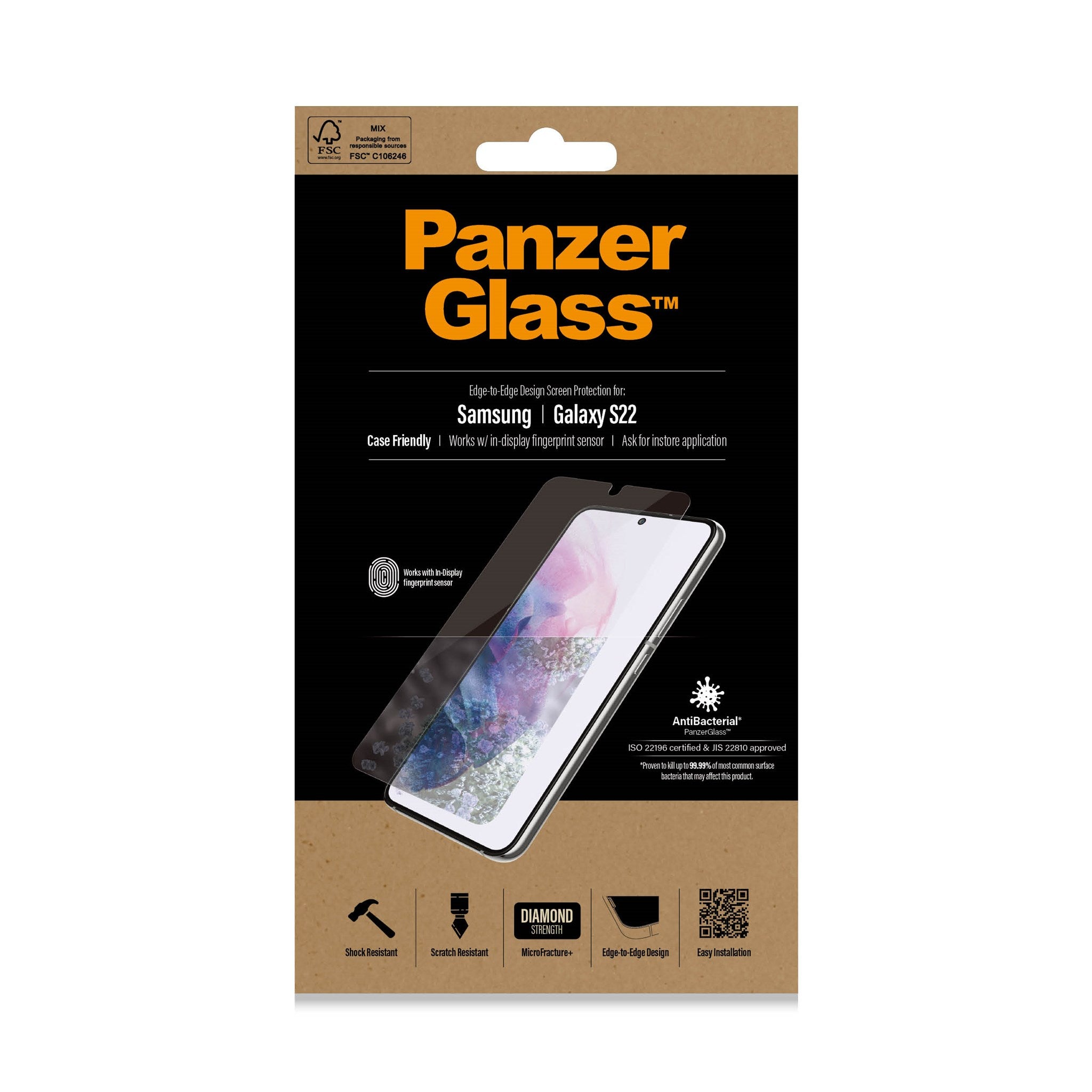 PanzerGlass® UltraForce1 Samsung Galaxy S22 5G | Screen Protector