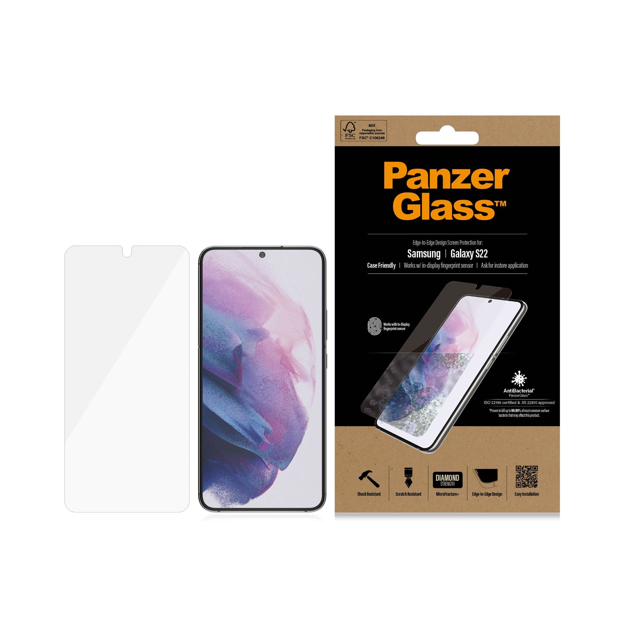 PanzerGlass® UltraForce1 Samsung Galaxy S22 5G | Screen Protector