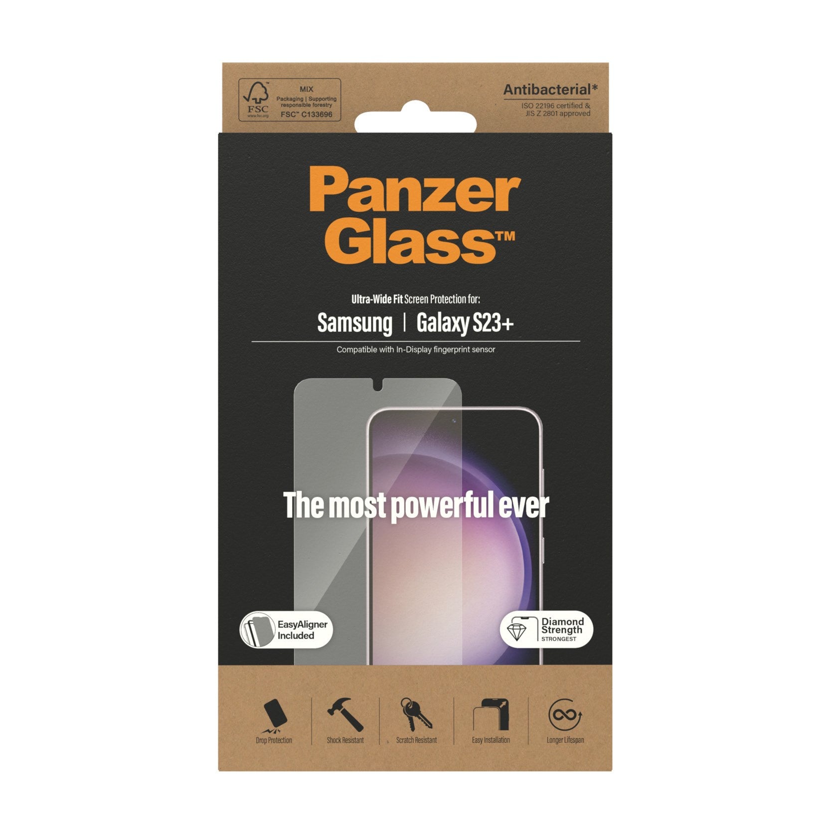 PanzerGlass® Screen Protector Samsung Galaxy S23+ | Ultra-Wide Fit w. EasyAligner