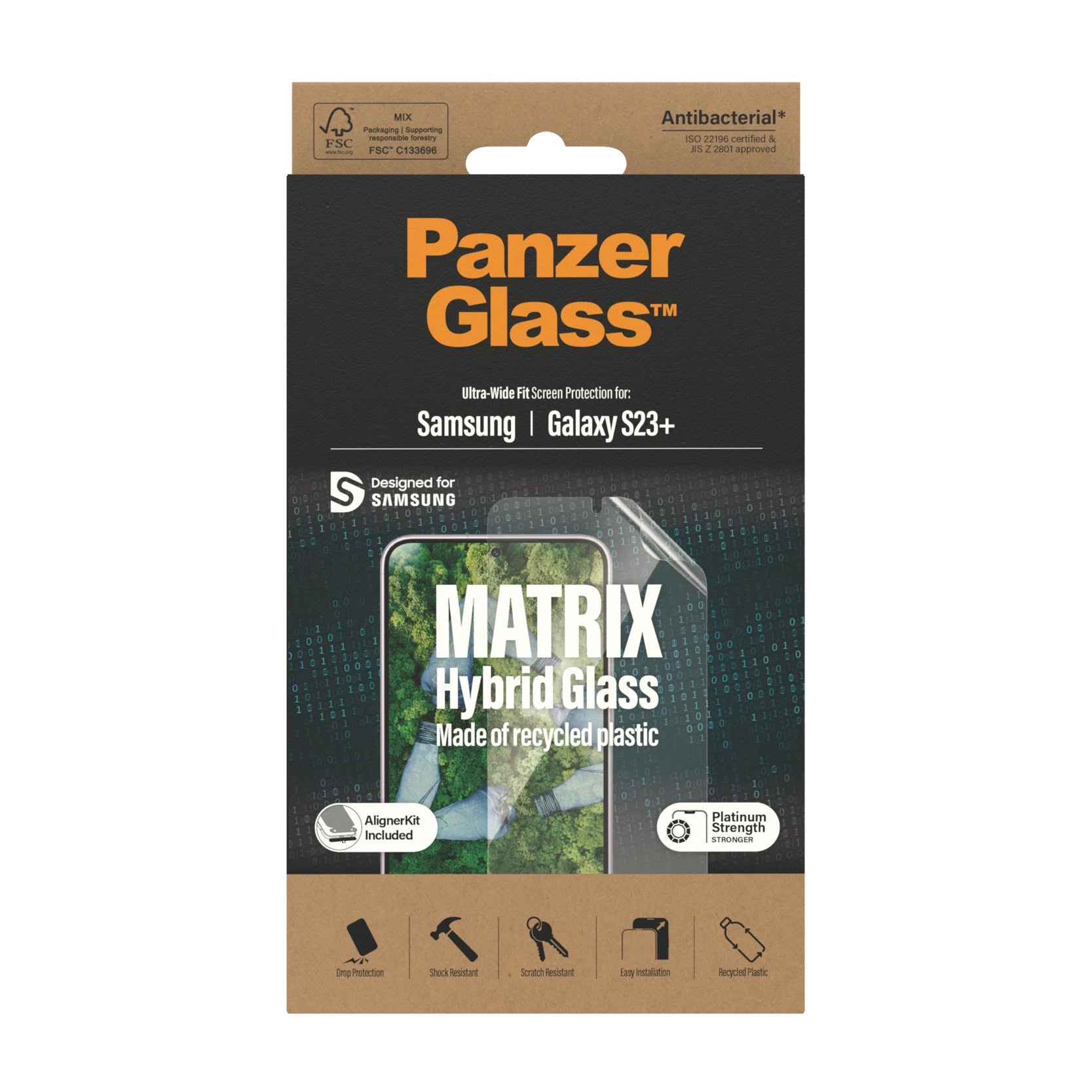PanzerGlass® ECO MATRIX Screen Protector Samsung Galaxy S23+ | Ultra-Wide Fit w. AlignerKit