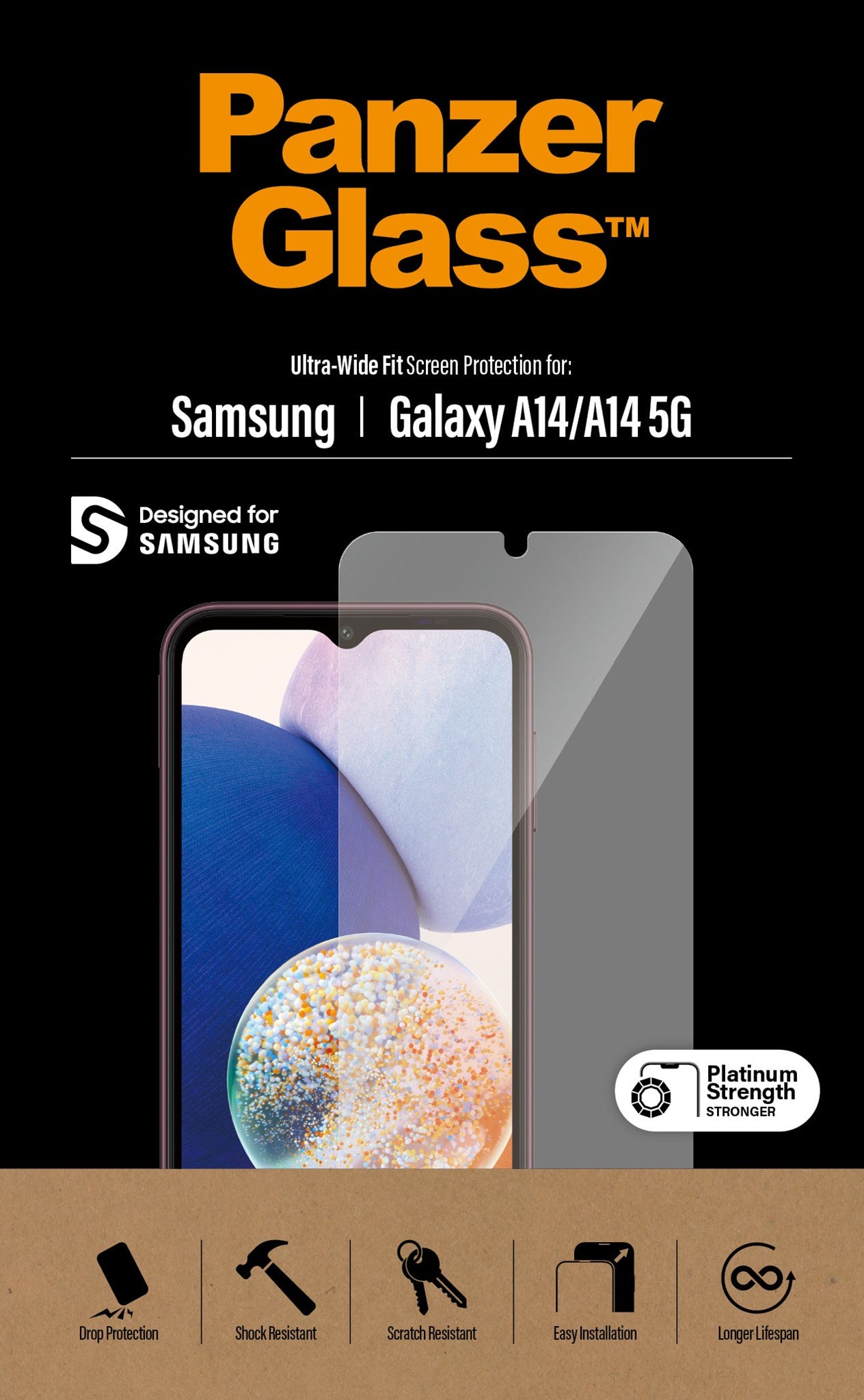 PanzerGlass® Screen Protector Samsung Galaxy A14 | A14 5G | Ultra-Wide Fit